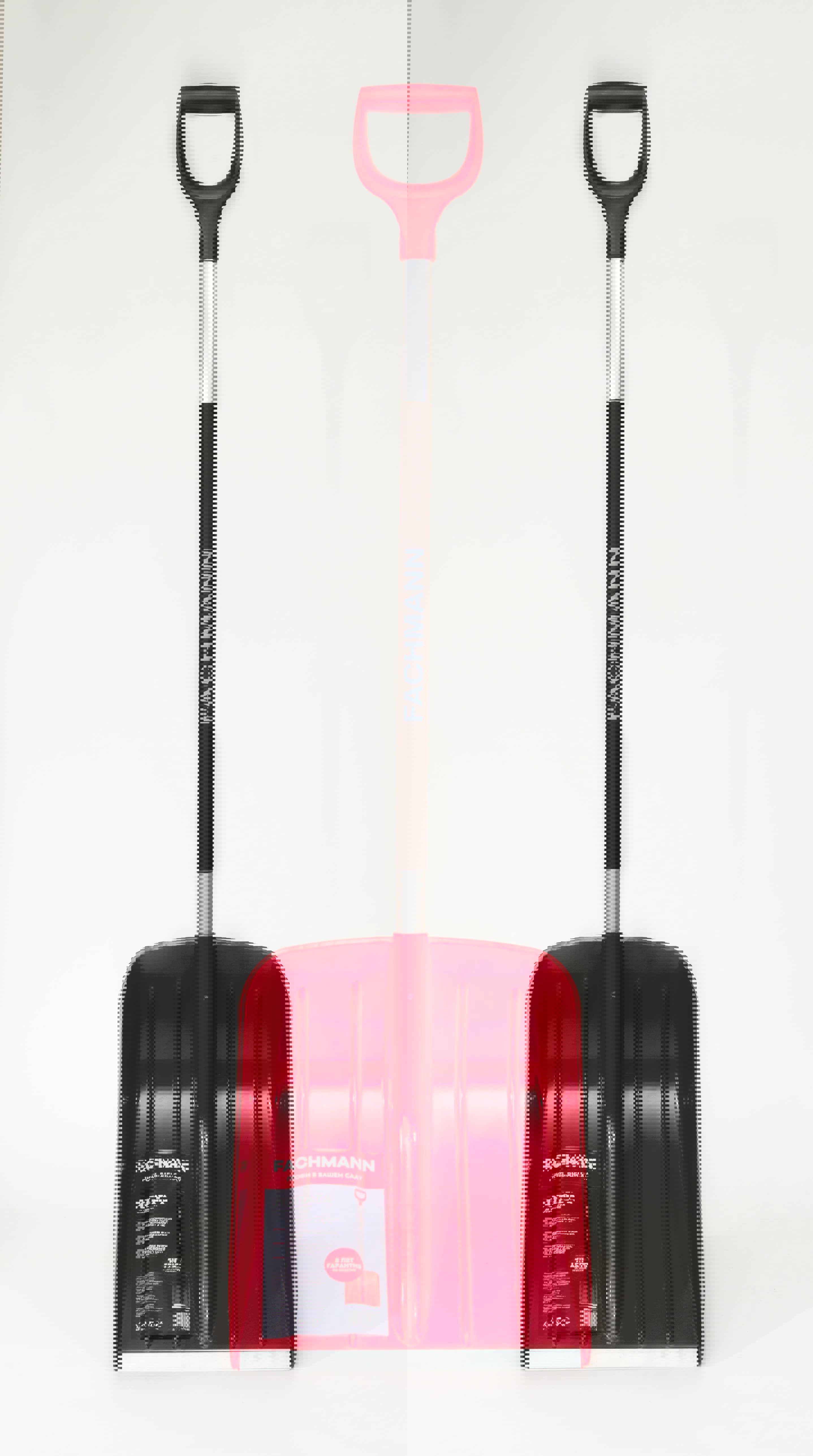 Изображение товара Лопата Fachmann для уборки снега с алюминиевым черенком бордовая 370 мм