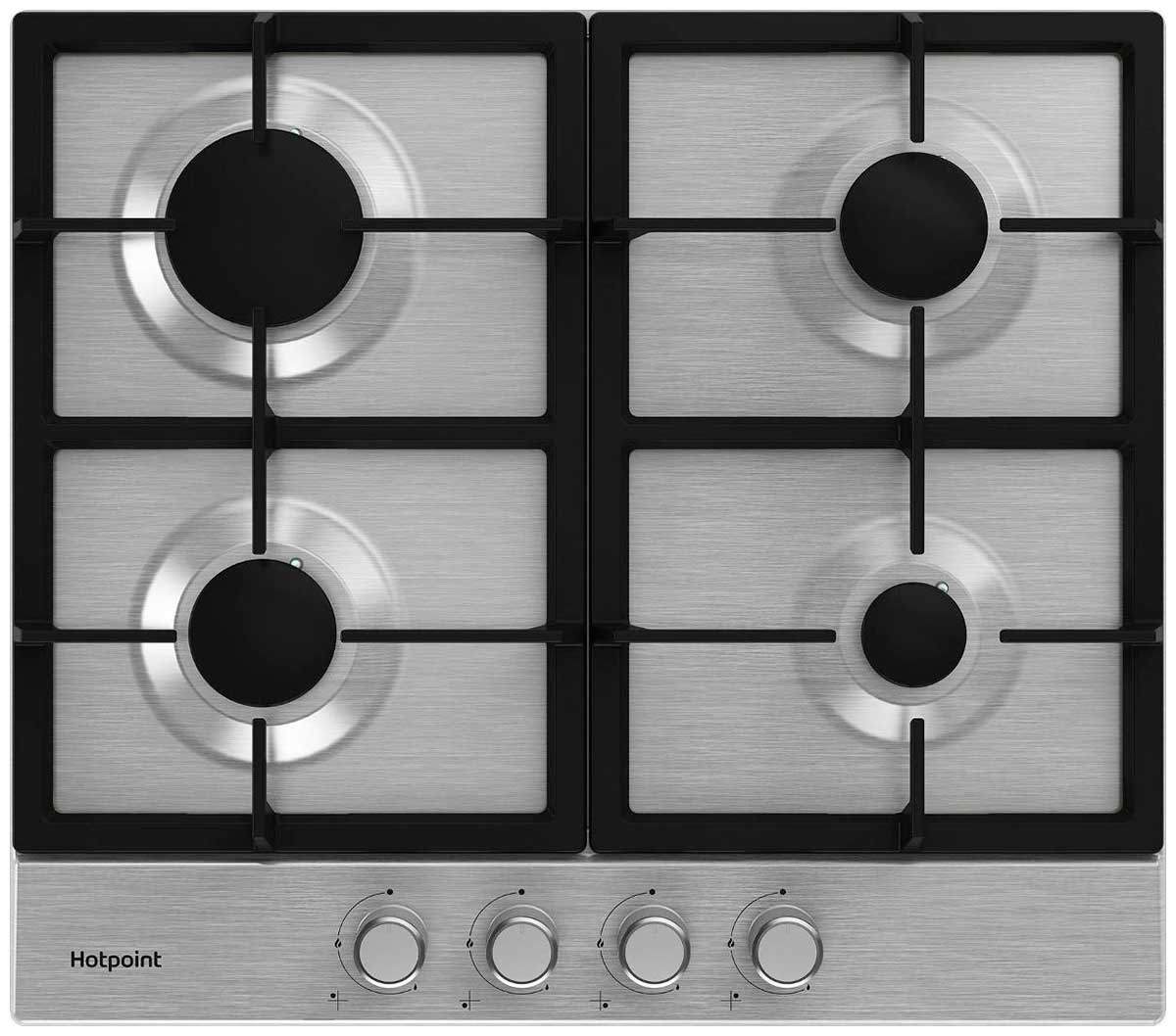 Изображение товара Газовая варочная панель Hotpoint HGMT 641 IX 58 см 4 конфорки нержавеющая сталь