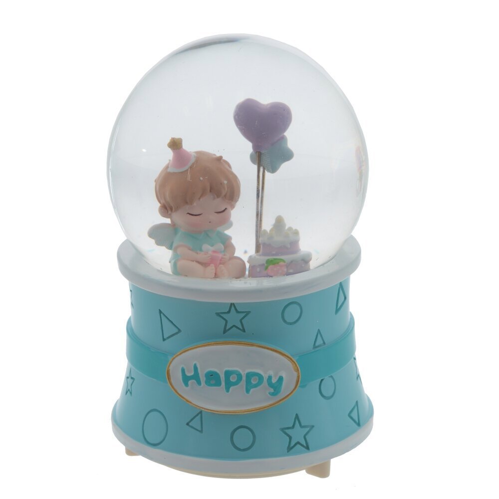 Изображение товара Фигура Ангел в стеклянном шаре — свет, снег и музыка
