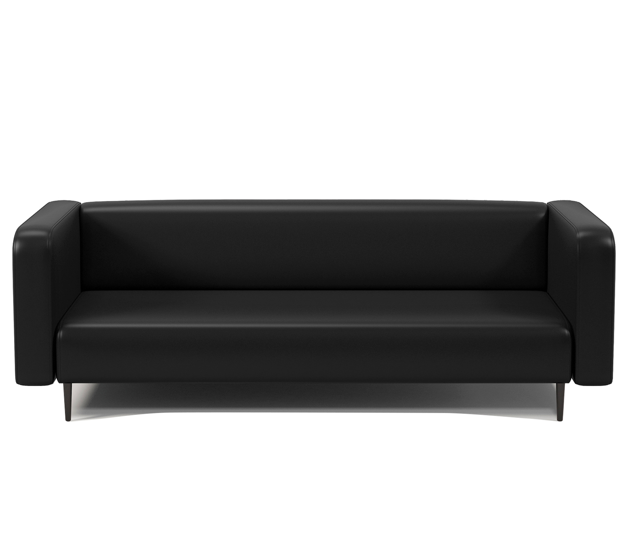 Изображение товара Офисный диван Шарм-дизайн Акцент 3 места черный эко-кожа Россия