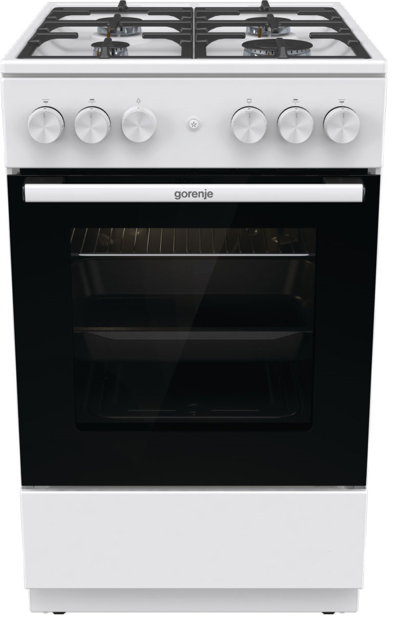Изображение товара Газовая плита Gorenje GG5A11WF 50x85 см белая с чугунными решетками