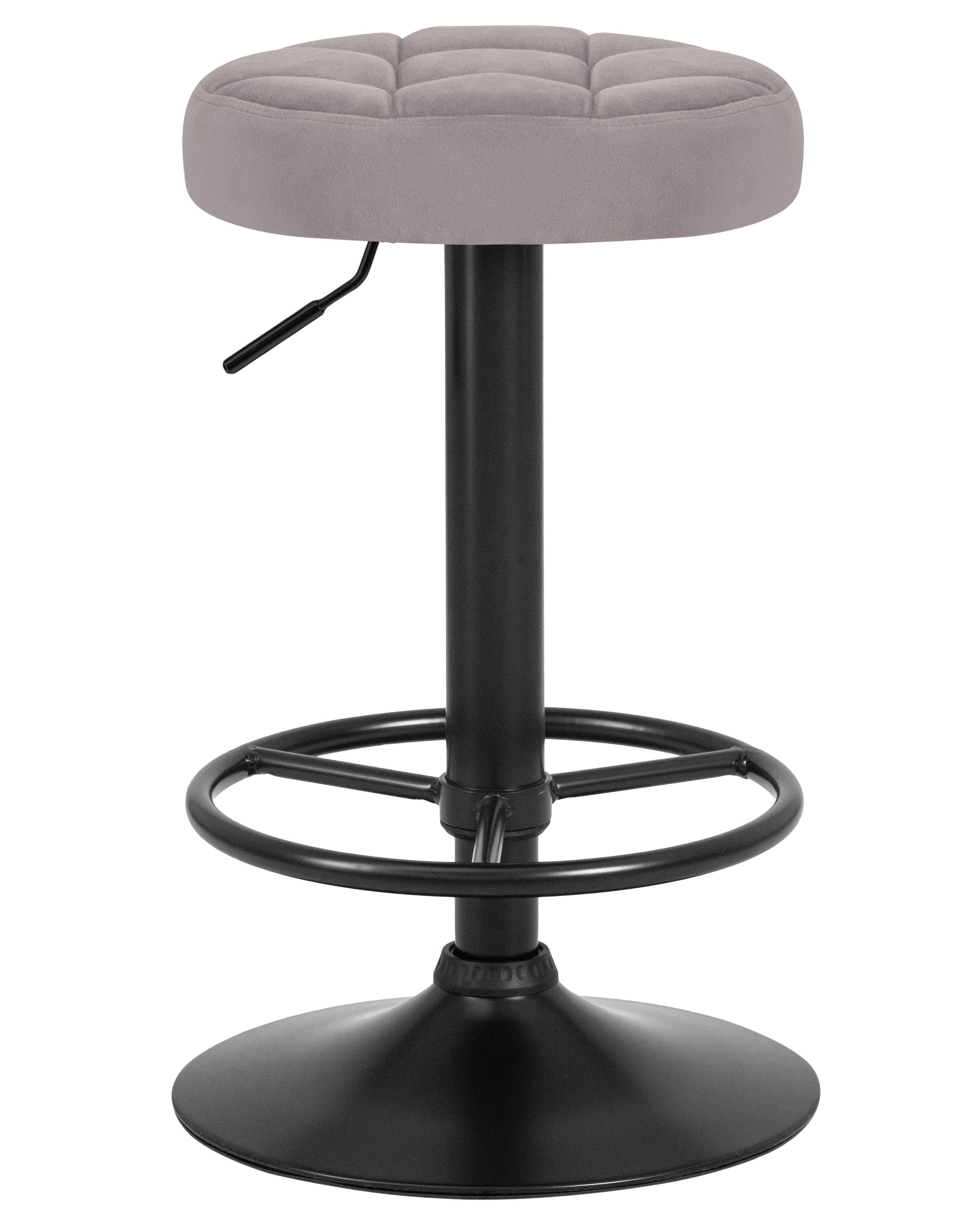 Изображение товара Барный стул Dobrin Bruno Black LM 36x83x36см велюр цвет серый