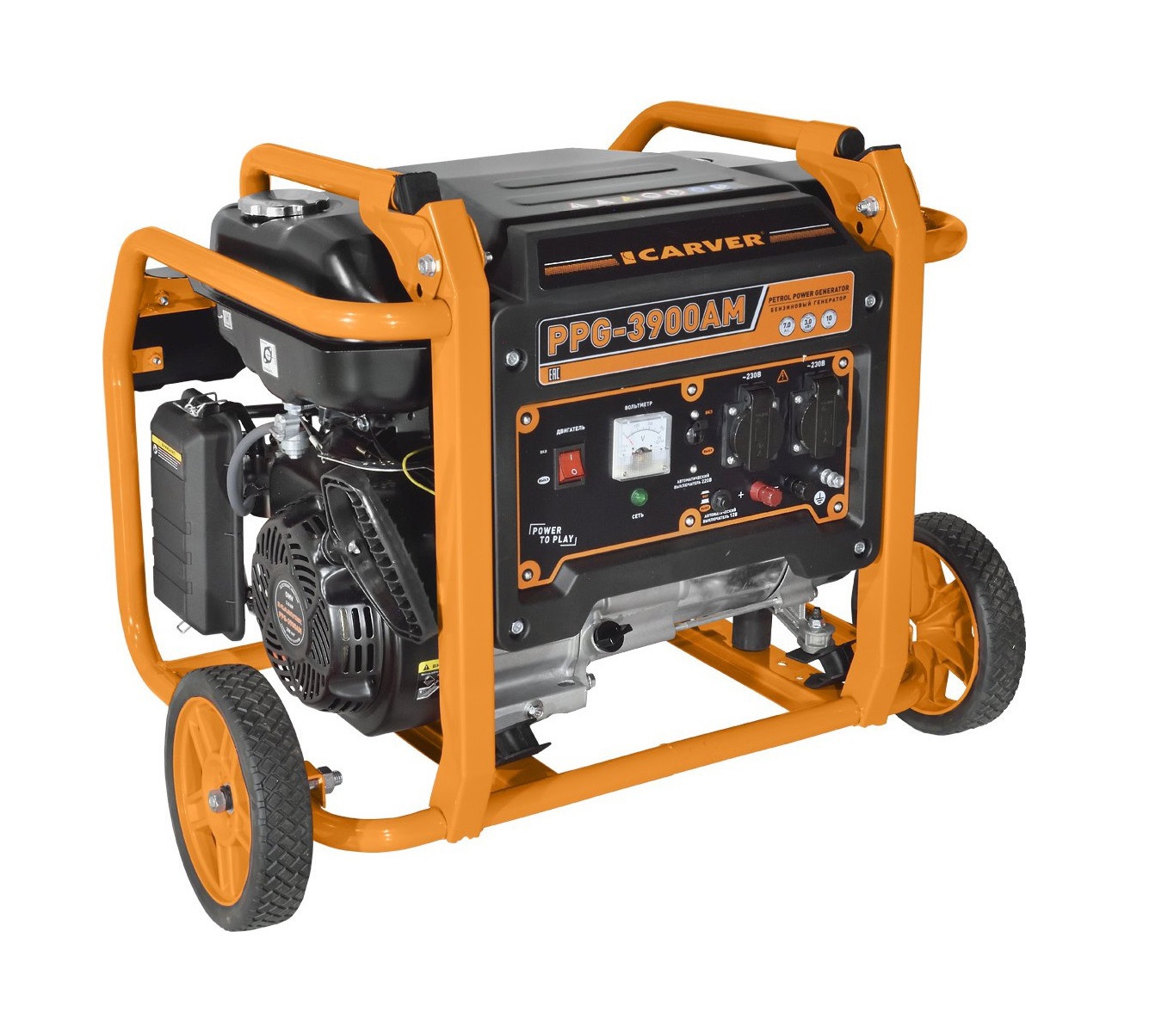 Изображение товара Генератор бензиновая Carver PPG- 3900AM 2.8 кВт Изображение товара Генератор бензиновая Carver PPG- 3900AM 2.8 кВт