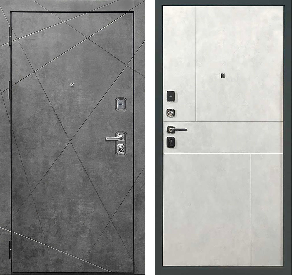 Изображение товара Входная дверь Двери Регионов Прогресс левый 205x86см светлый бетон/темный бетон