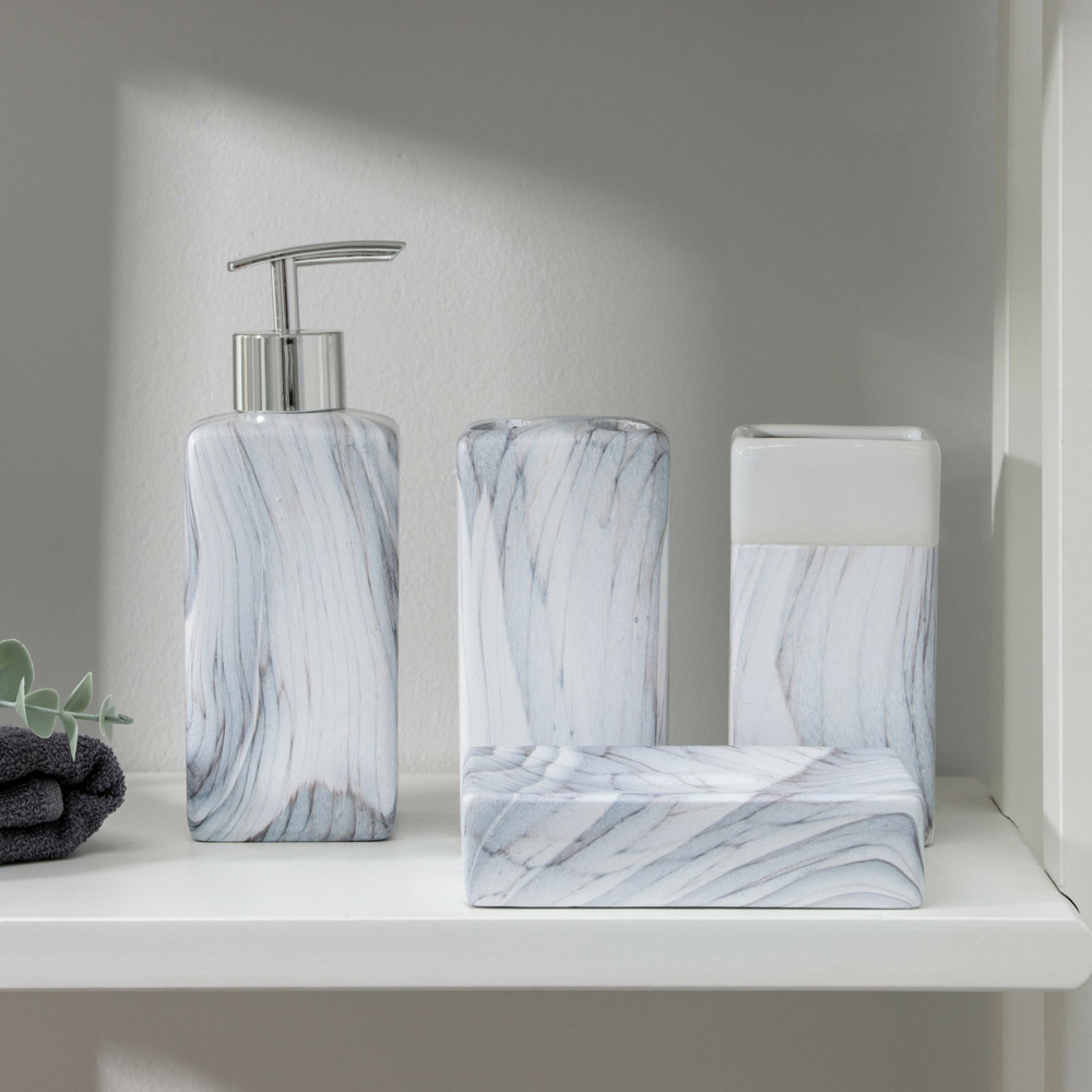 Изображение товара Набор для ванной Simaland 3088051 керамика цвет серый