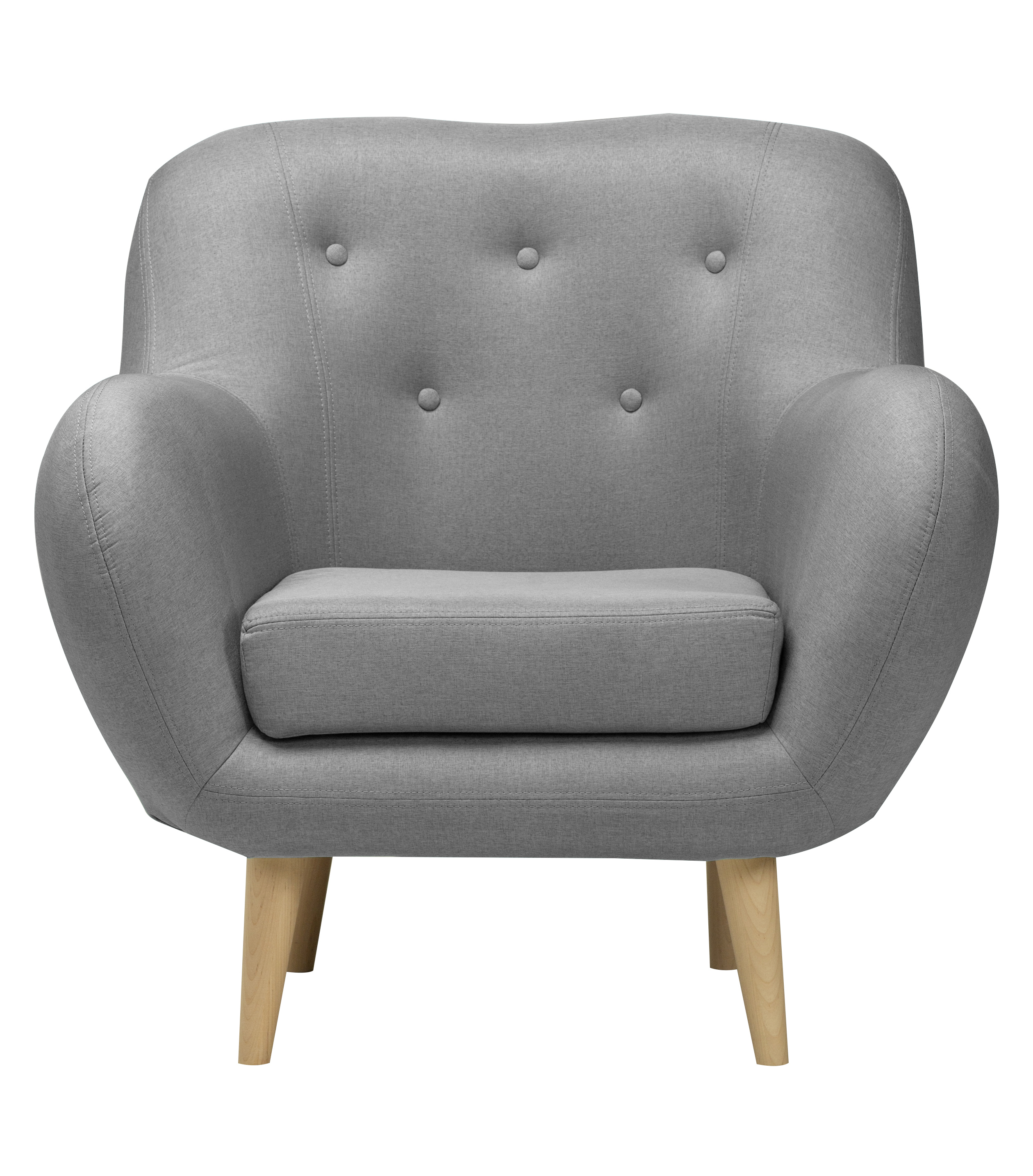 Изображение товара Кресло Элефант из рогожки серое 75x90x85 см, стильное и комфортное