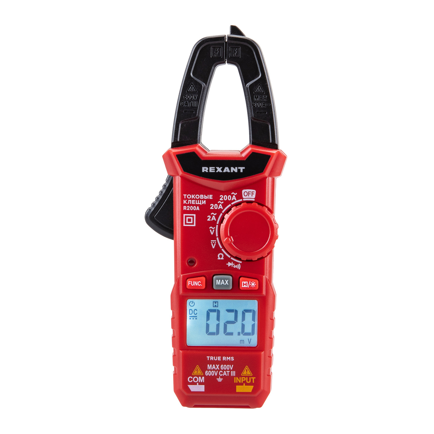 Изображение товара Многофункциональные токовые клещи Rexant R200a для измерения тока и сопротивления
