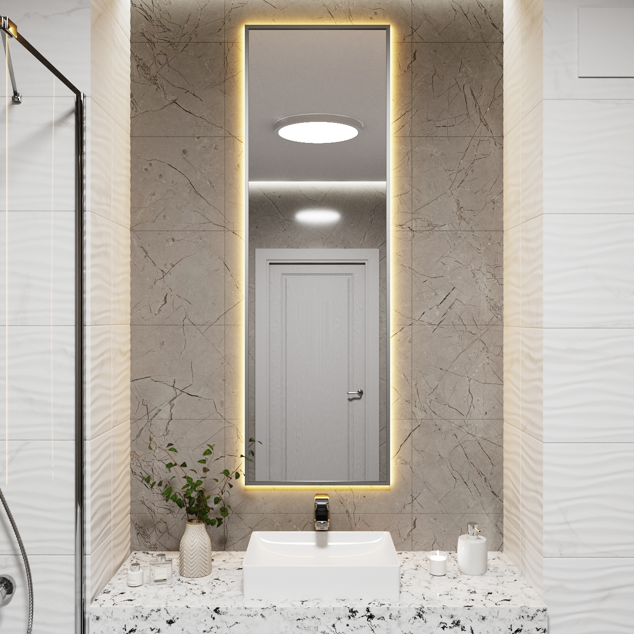 Изображение товара Зеркало со встроенной подсветкой One mirror 14040сст 40x140 см Изображение товара Зеркало со встроенной подсветкой One mirror 14040сст 40x140 см