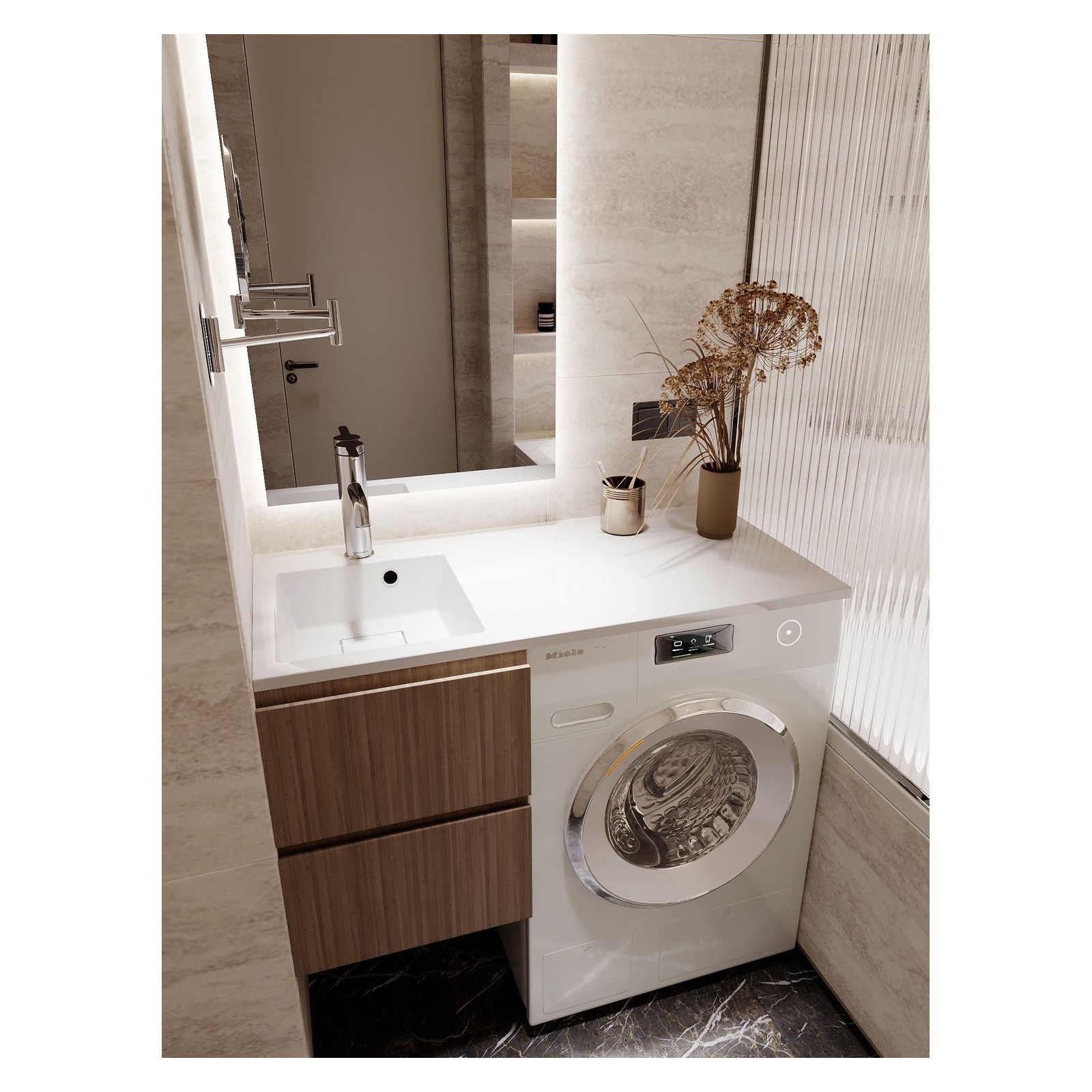 Изображение товара Florentina аванти раковина на стиральную машину 110 см белый глянец