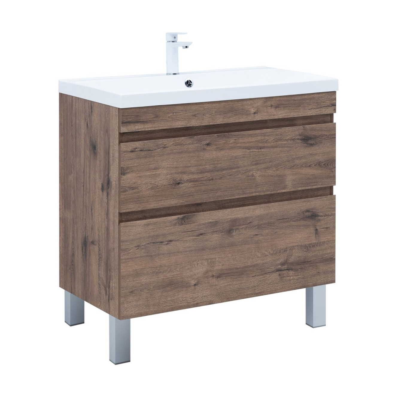 Изображение товара Тумба под раковину Aquanet 89см дуб веллингтон табак влагостойкая мебель для ванной