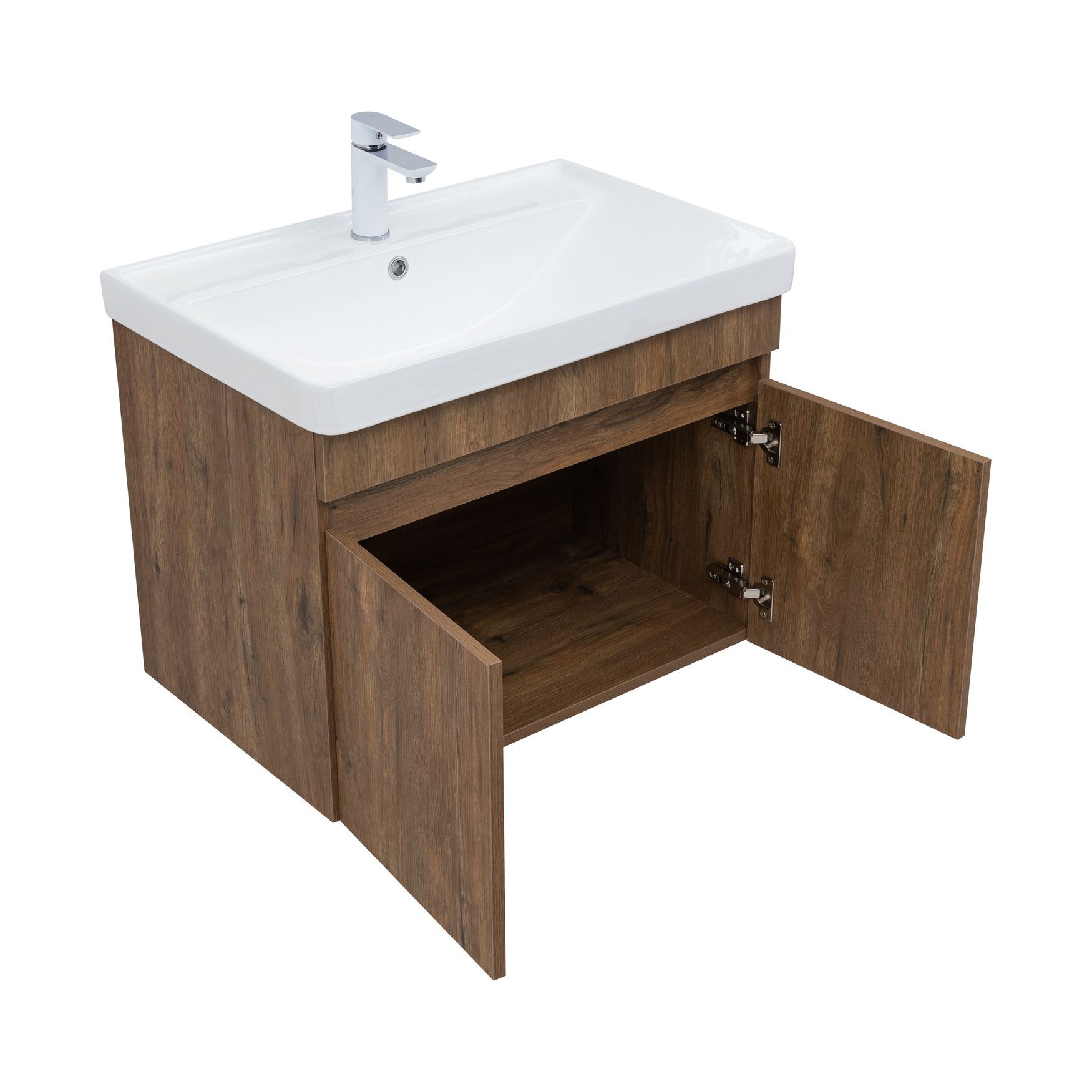 Изображение товара Тумба под раковину Aquanet Оптима дуб рустикальный 68.4 см влагостойкая