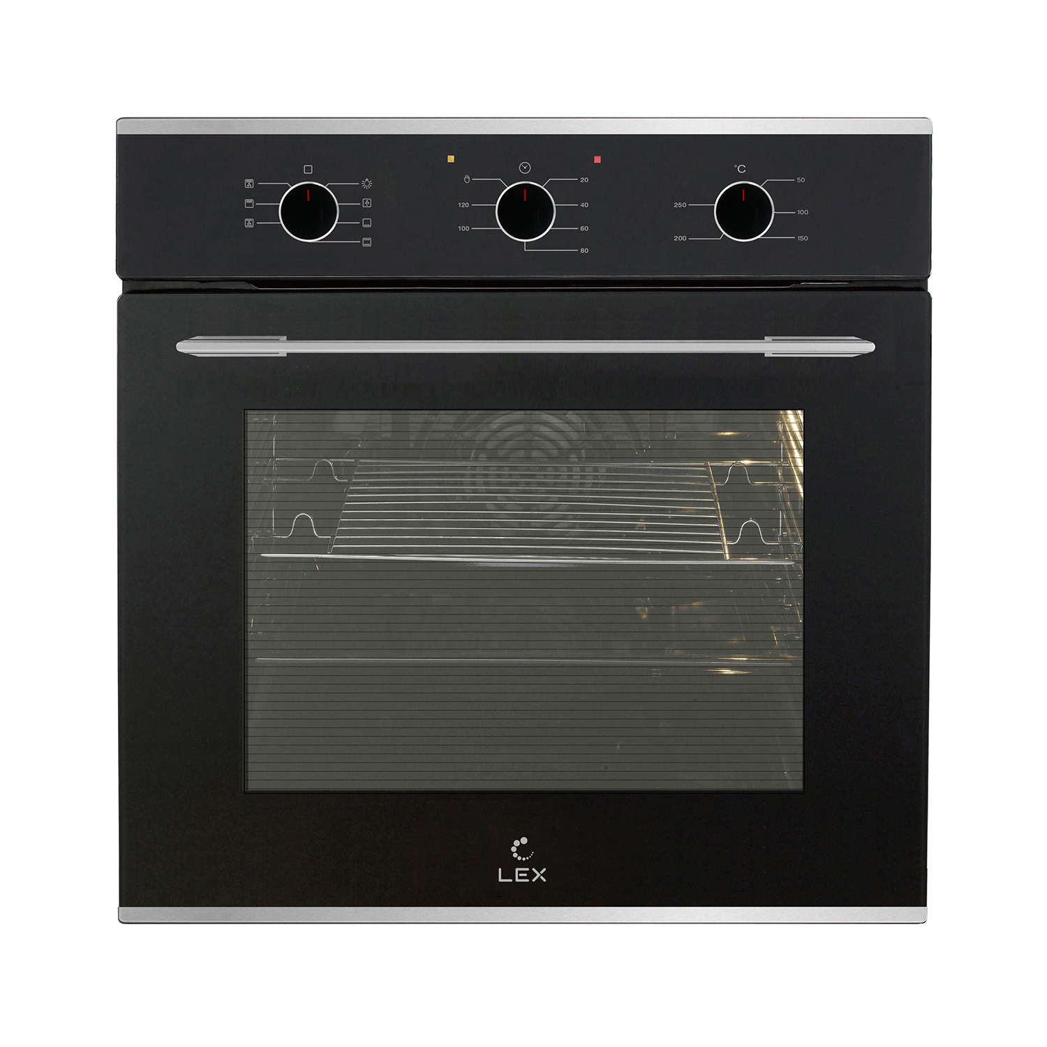 Изображение товара Электрический встраиваемый духовой шкаф Lex Edm 075 Bl 60x53x53 см черный