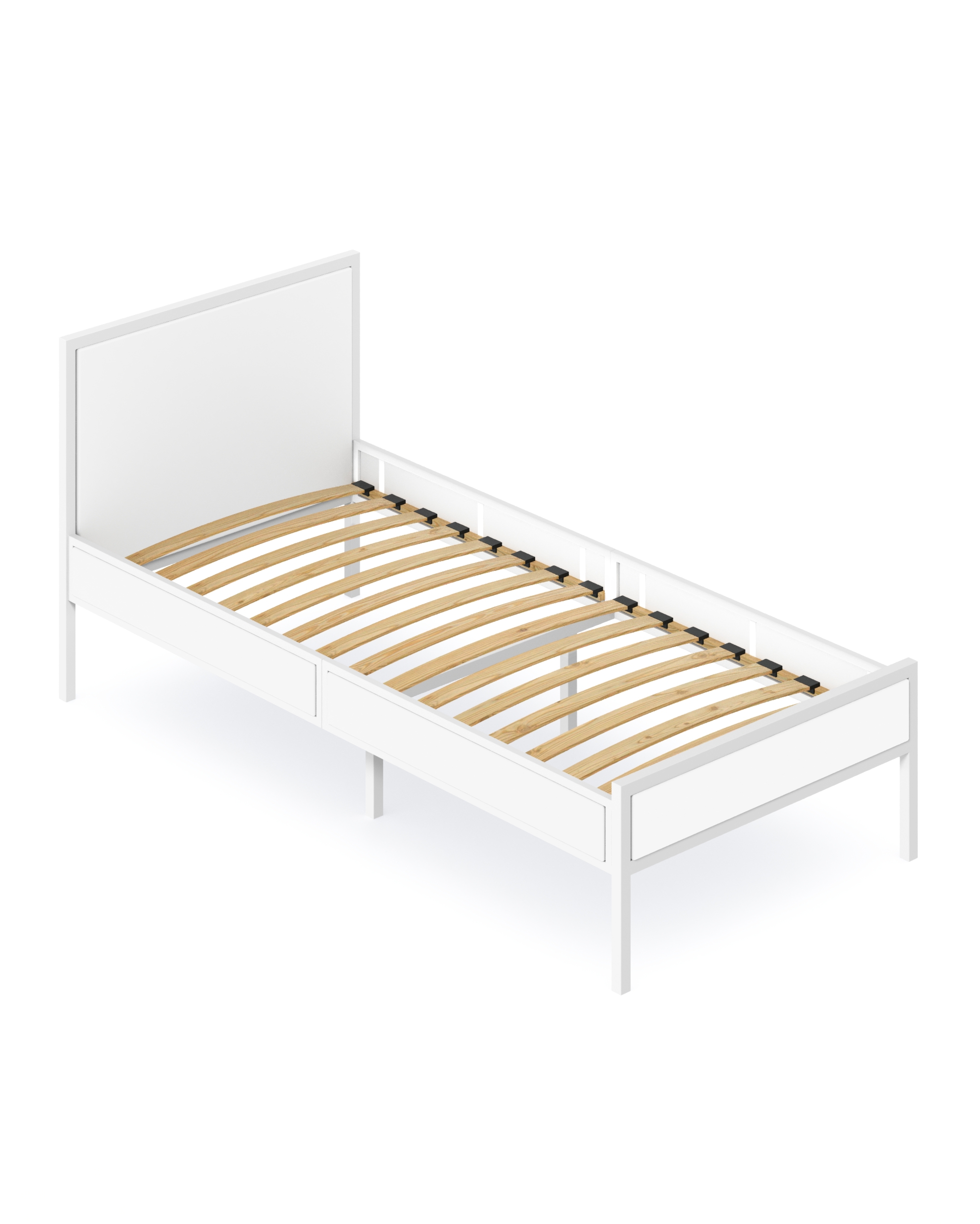 Изображение товара Кровать Solarius kr80loft-bel-white-orto 85 x 90 x 206 см сосна цвет белый, белый