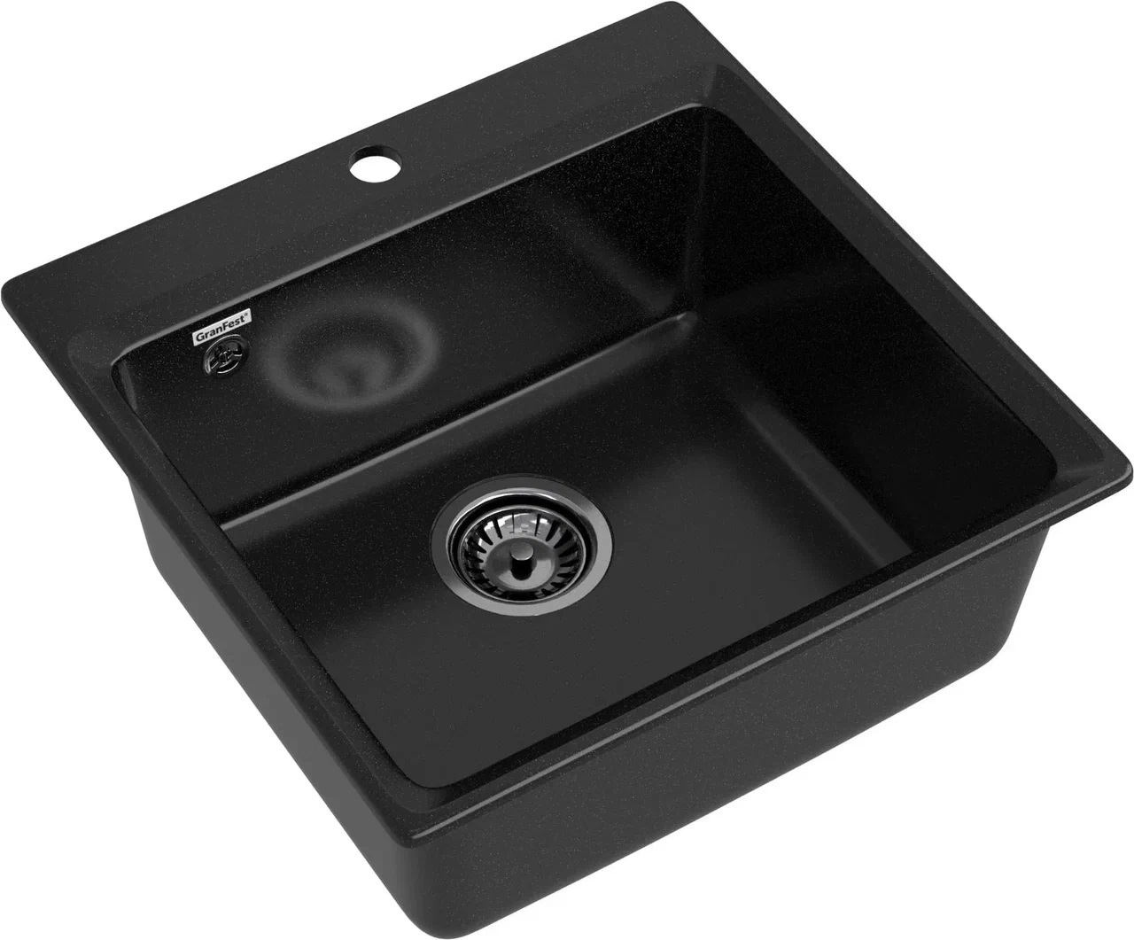 Изображение товара Врезная кухонная мойка Granfest LV-510 50x51 см искусственный камень черный матовый