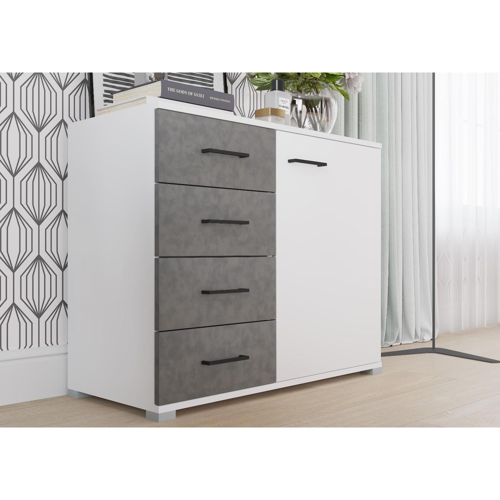 Изображение товара Комод Клик мебель Nova 5 ящиков 90x41x74.2 см ЛДСП цвет белый