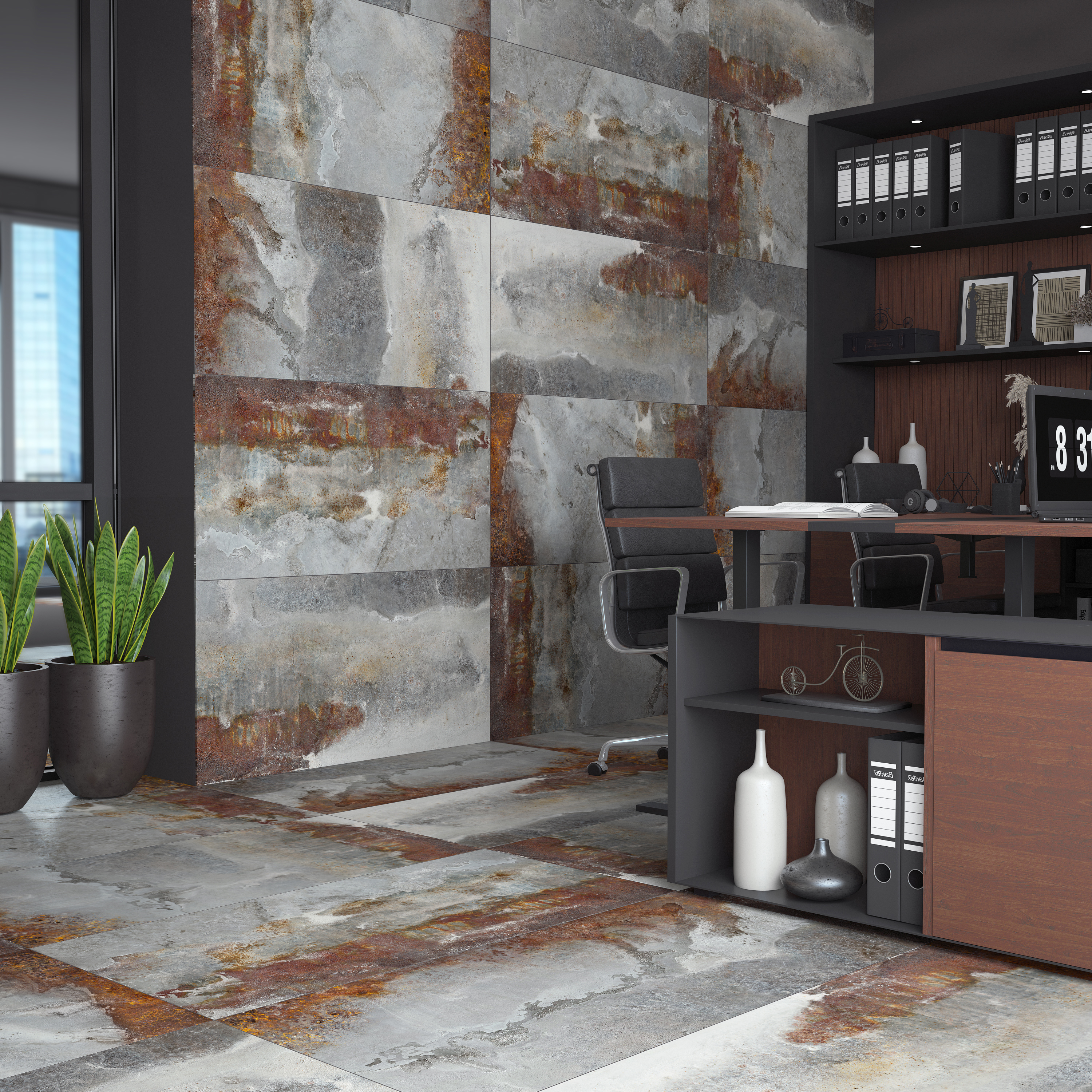 Изображение товара Керамогранит Лава 60x120 см серый вулканический эффект Керамин