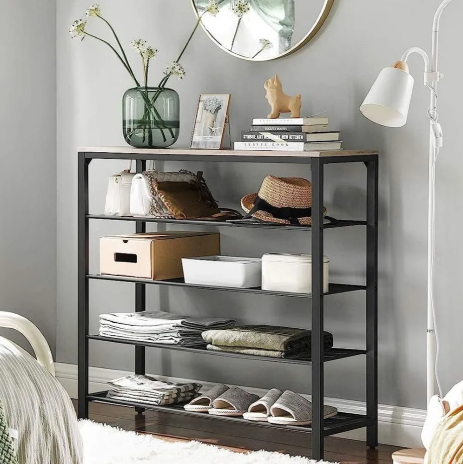 Изображение товара Этажерка для обуви AV CRAFT 100x92.5x30 см 5 полок коричневый стиль лофт