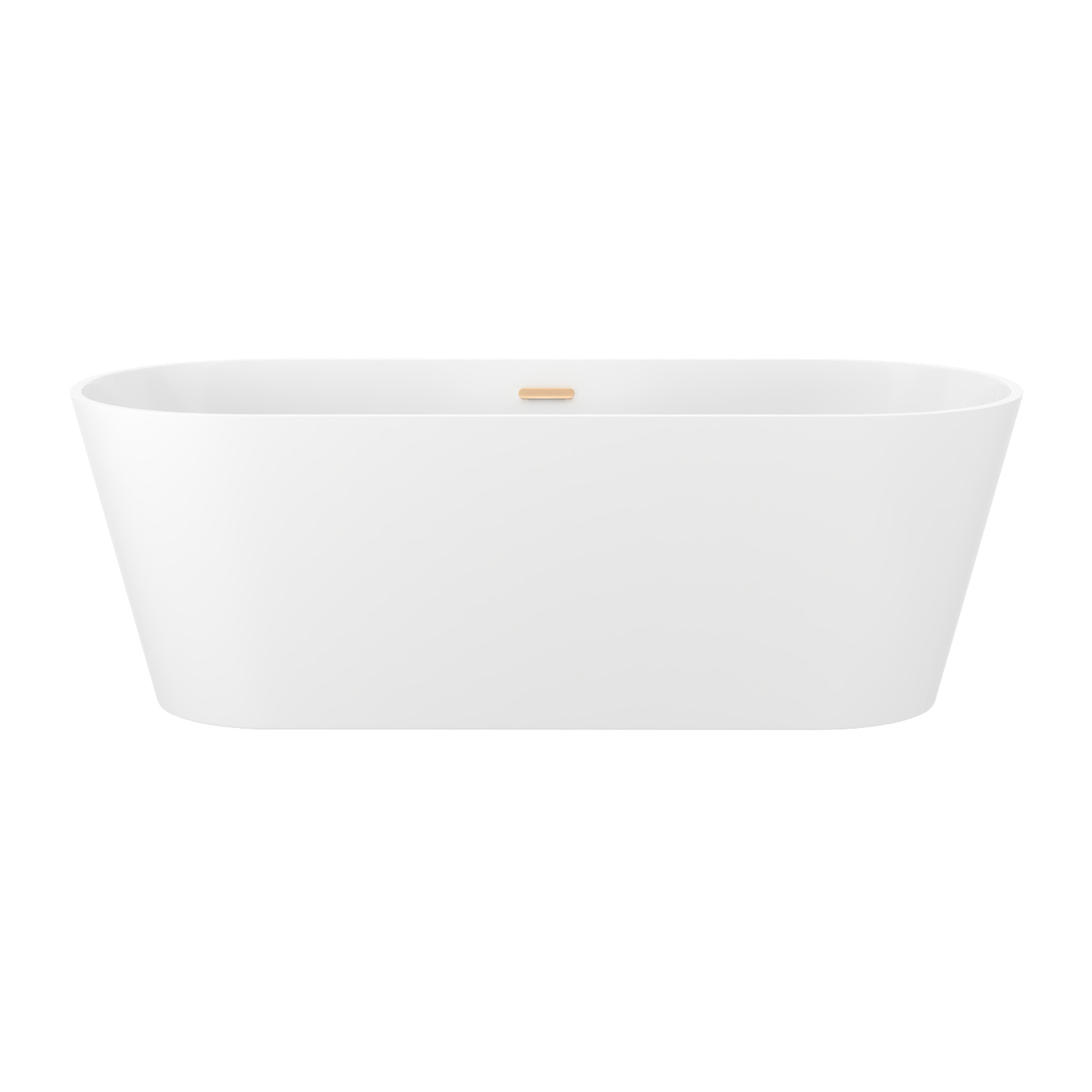 Изображение товара Ванна WELLSEE Shell 150x73 CastAcryl с золотой отделкой перелива