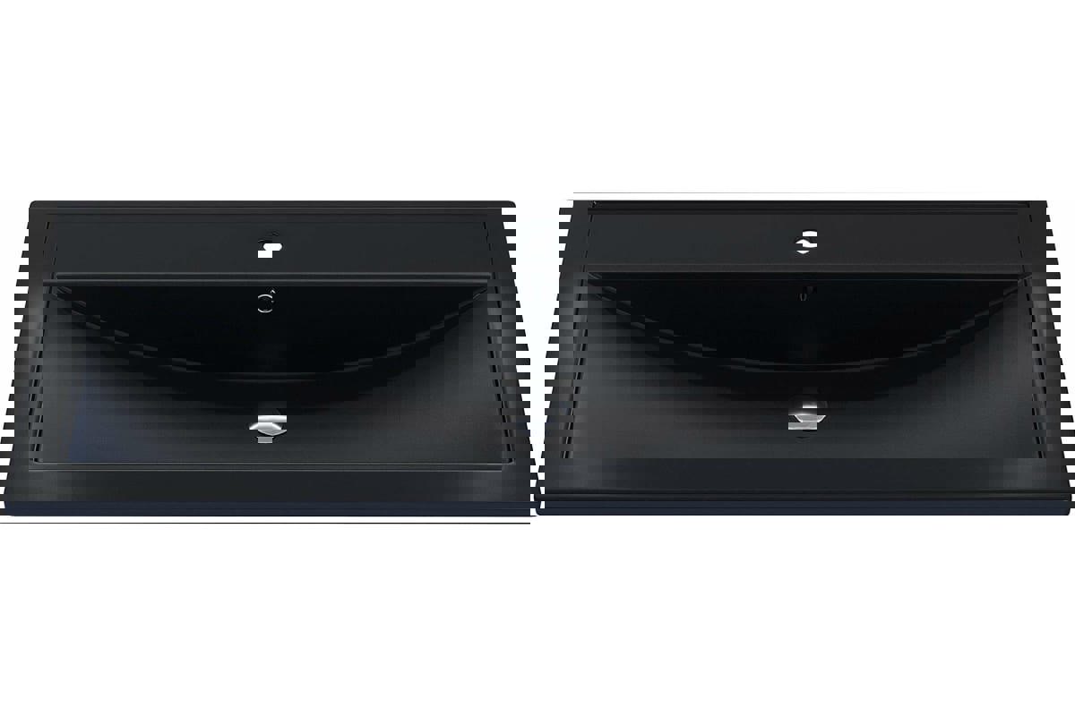 Изображение товара Раковина мебельная для ванной Uperwood Foster Quartz 100 см черная матовая уголь