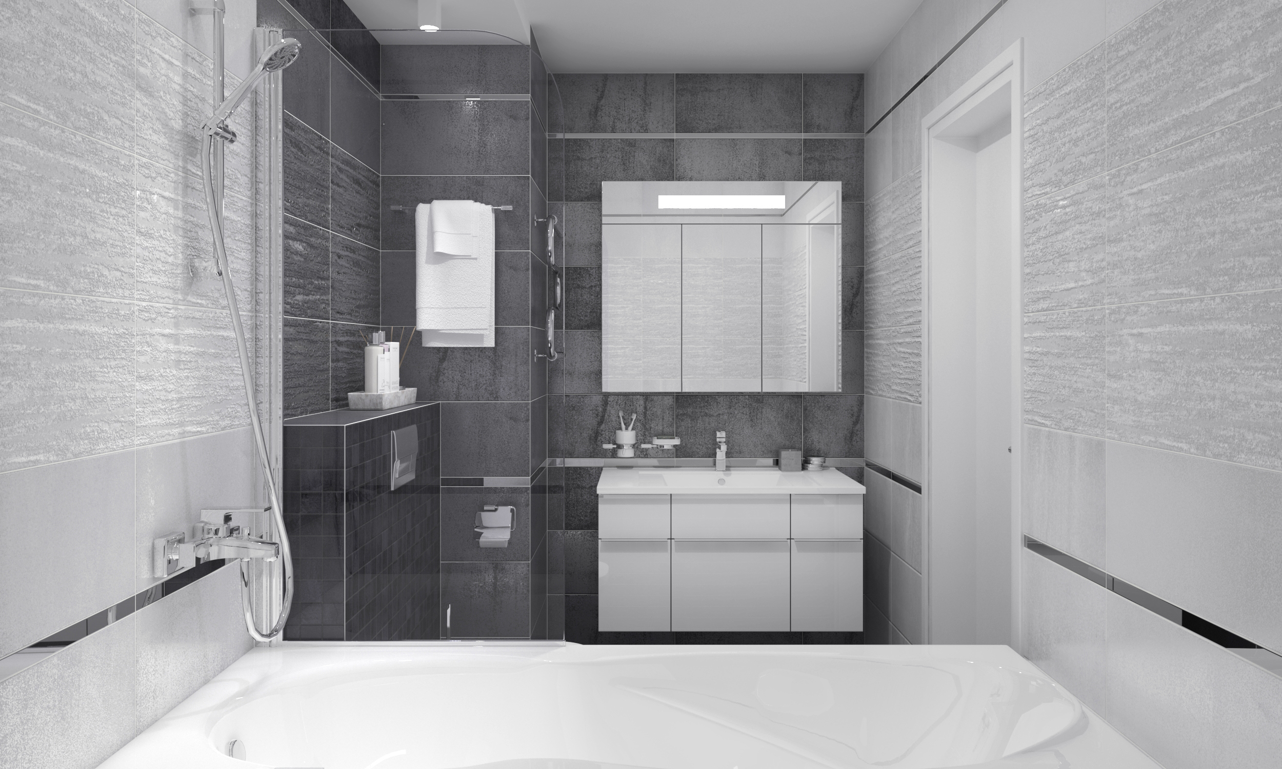 Изображение товара Керамическая плитка LAPARET Metallica черная 50х25 см настенная для стен mix рисунков