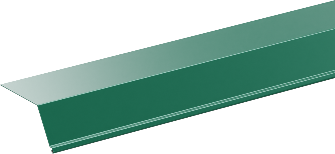 Изображение товара Планка карнизная 65x100x2000 мм RAL 6005 зеленый оцинкованная сталь покрытие полиэстером