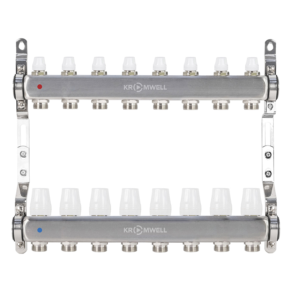 Изображение товара Коллекторная группа Kromwell KW.SM6500685 8 вых. нержавейка для отопления