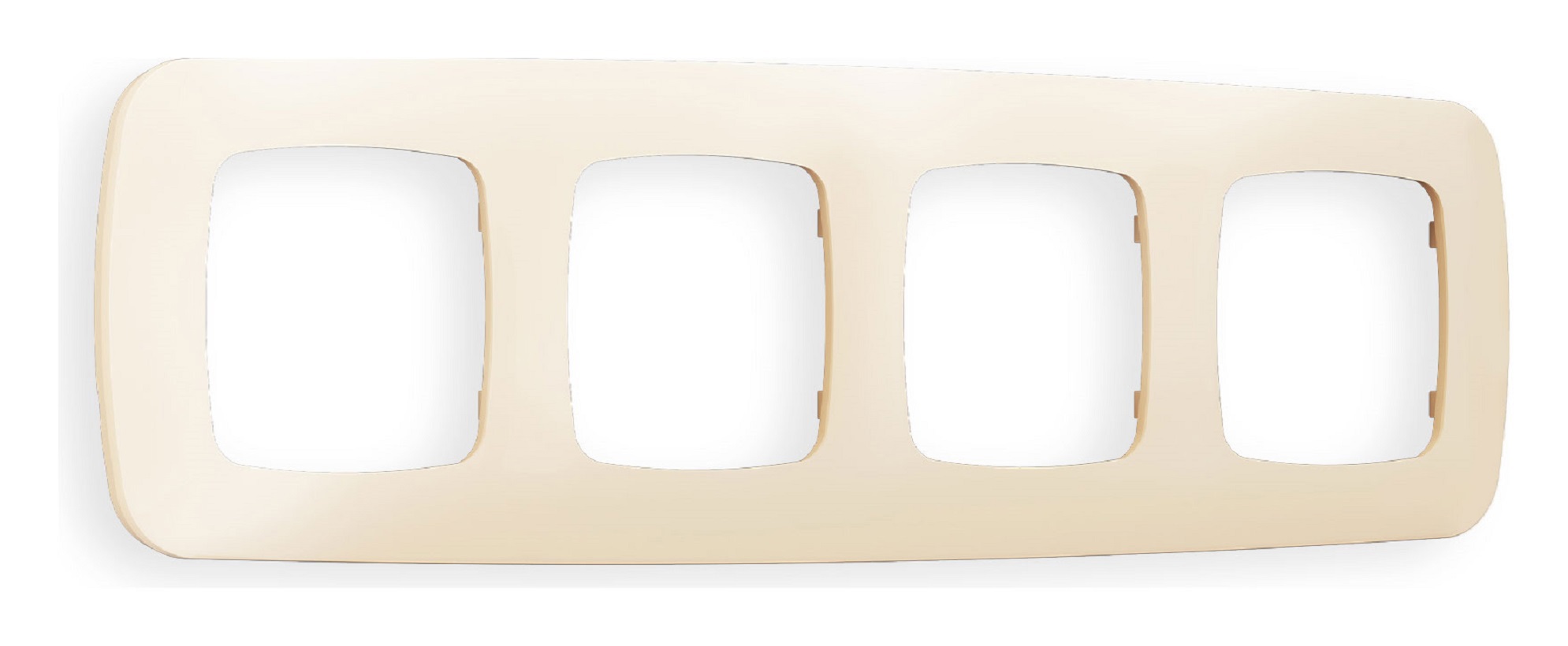 Изображение товара Рамка для розеток и выключателей Ambrella volt Omega Ecta OF140334 бежевый матовый