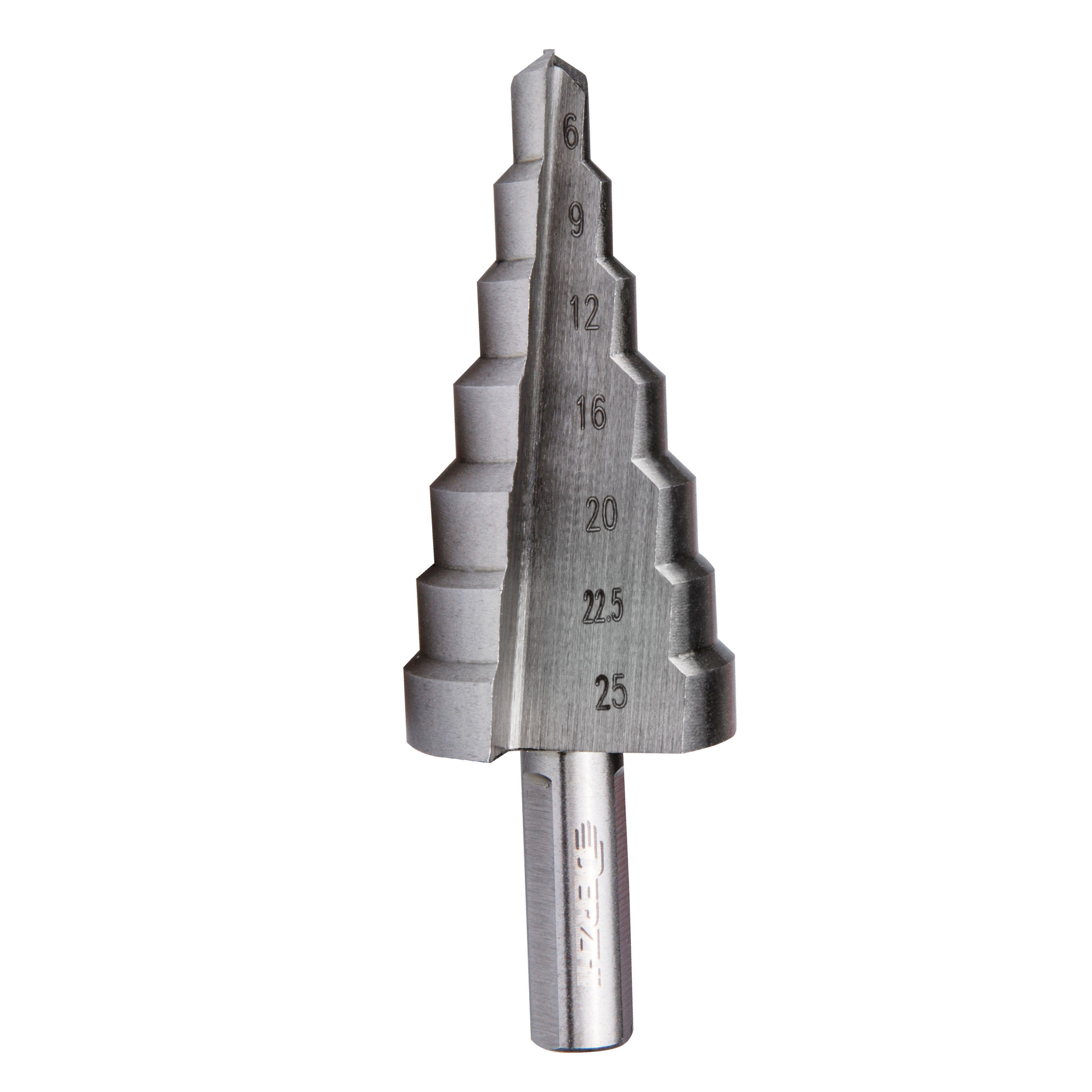 Изображение товара Сверло ступенчатое DERZHI 8302-102 6-25 мм для металла пластика оргстекла