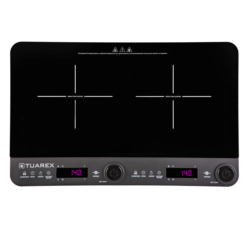 Изображение товара Электрическая варочная панель Tuarex TK-2729 57.5 см 2 конфорки цвет черный