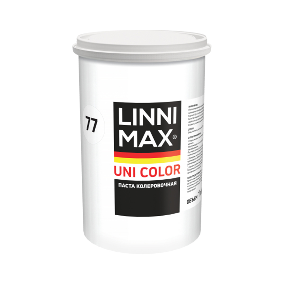 Изображение товара Краситель универсальный Linnimax UNI Color 77 цвет бежевый reinweiss 1 л Изображение товара Краситель универсальный Linnimax UNI Color 77 цвет бежевый reinweiss 1 л