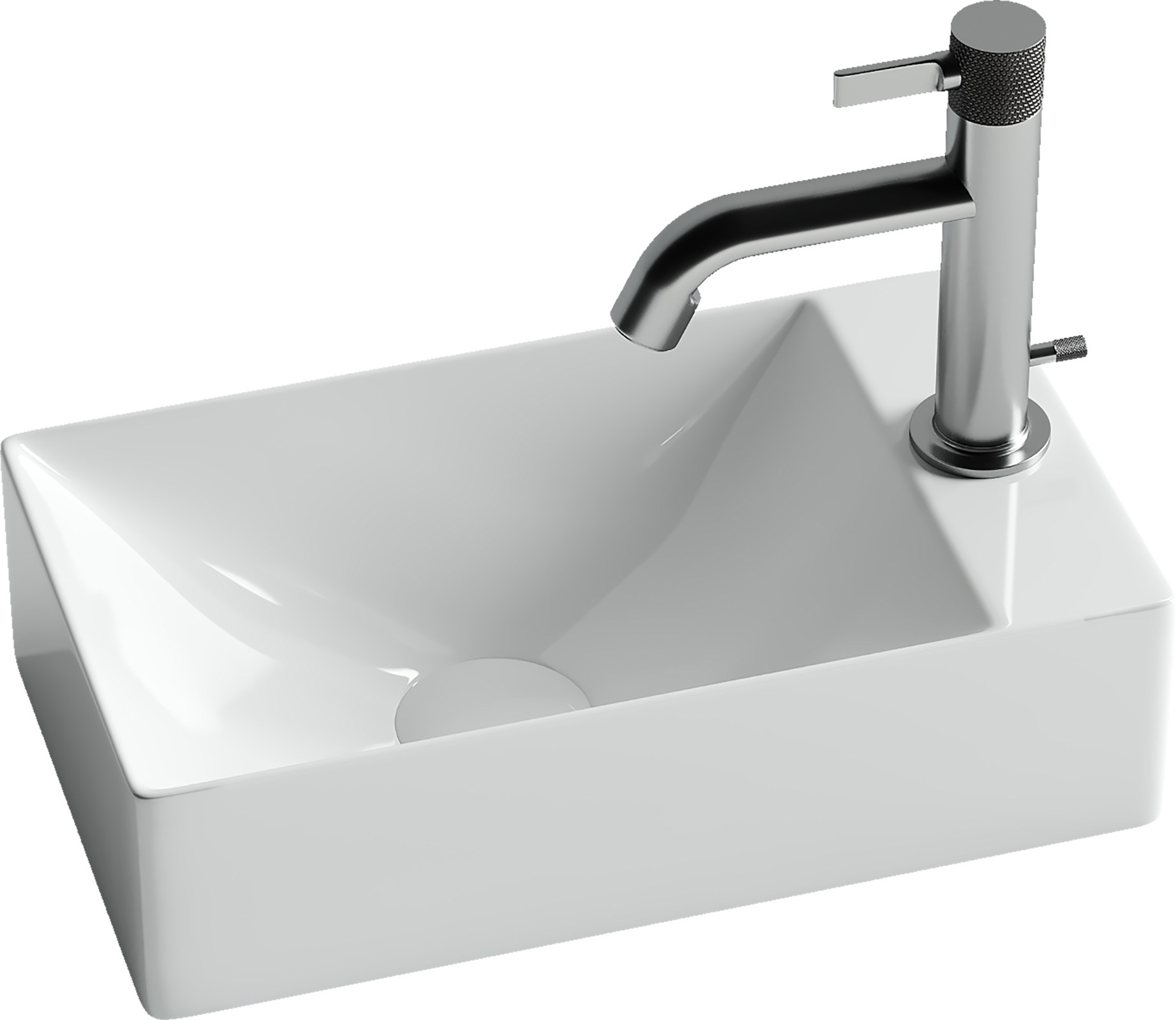 Изображение товара Мебельная раковина Ceramicanova element CN5007 37.5см белая для ванной комнаты