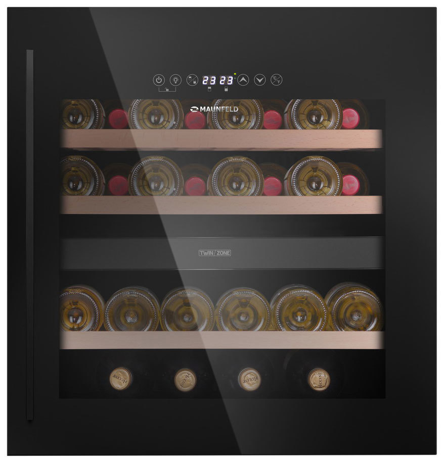 Изображение товара Встроенный винный шкаф Maunfeld MBWC-92DM36 для 36 бутылок с электроуправлением и охлаждением