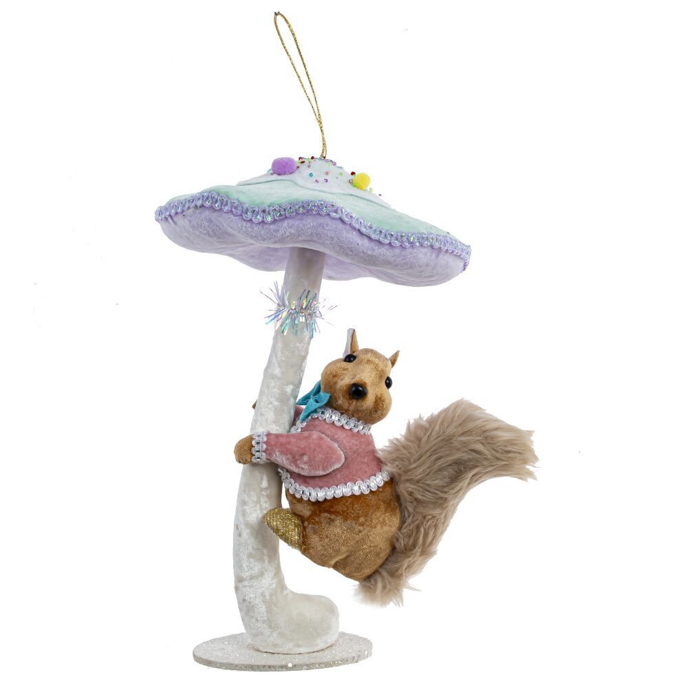 Изображение товара Елочная игрушка 806958 белка разноцветная 30 см x 18 см для новогоднего декора