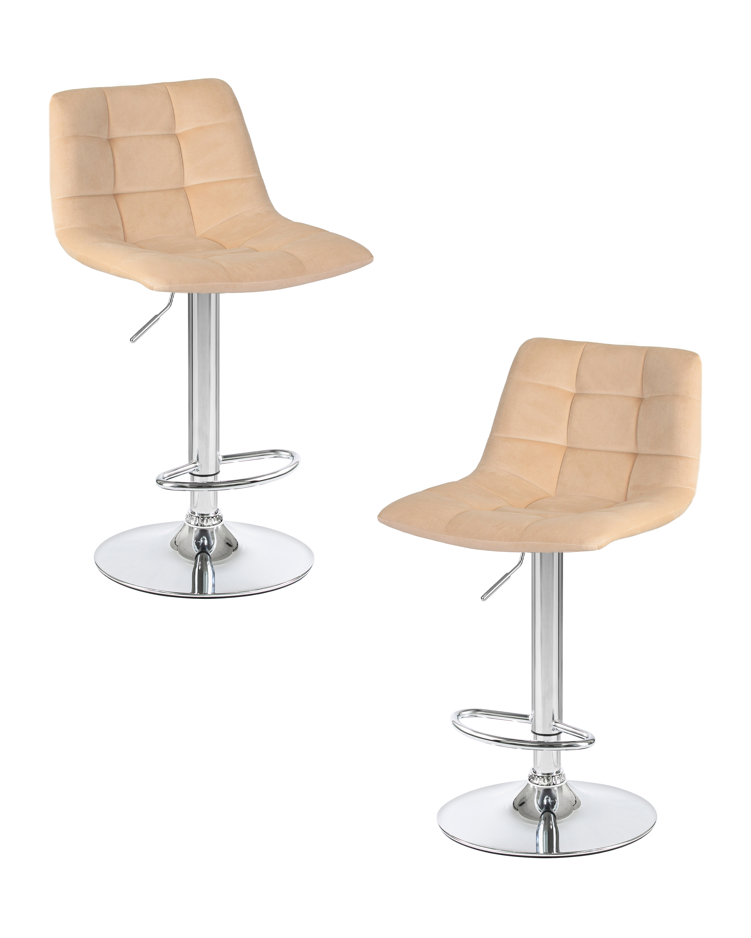 Изображение товара Барный стул Dobrin Tailor lm-5017 бежевый мягкий велюр регулируемая высота