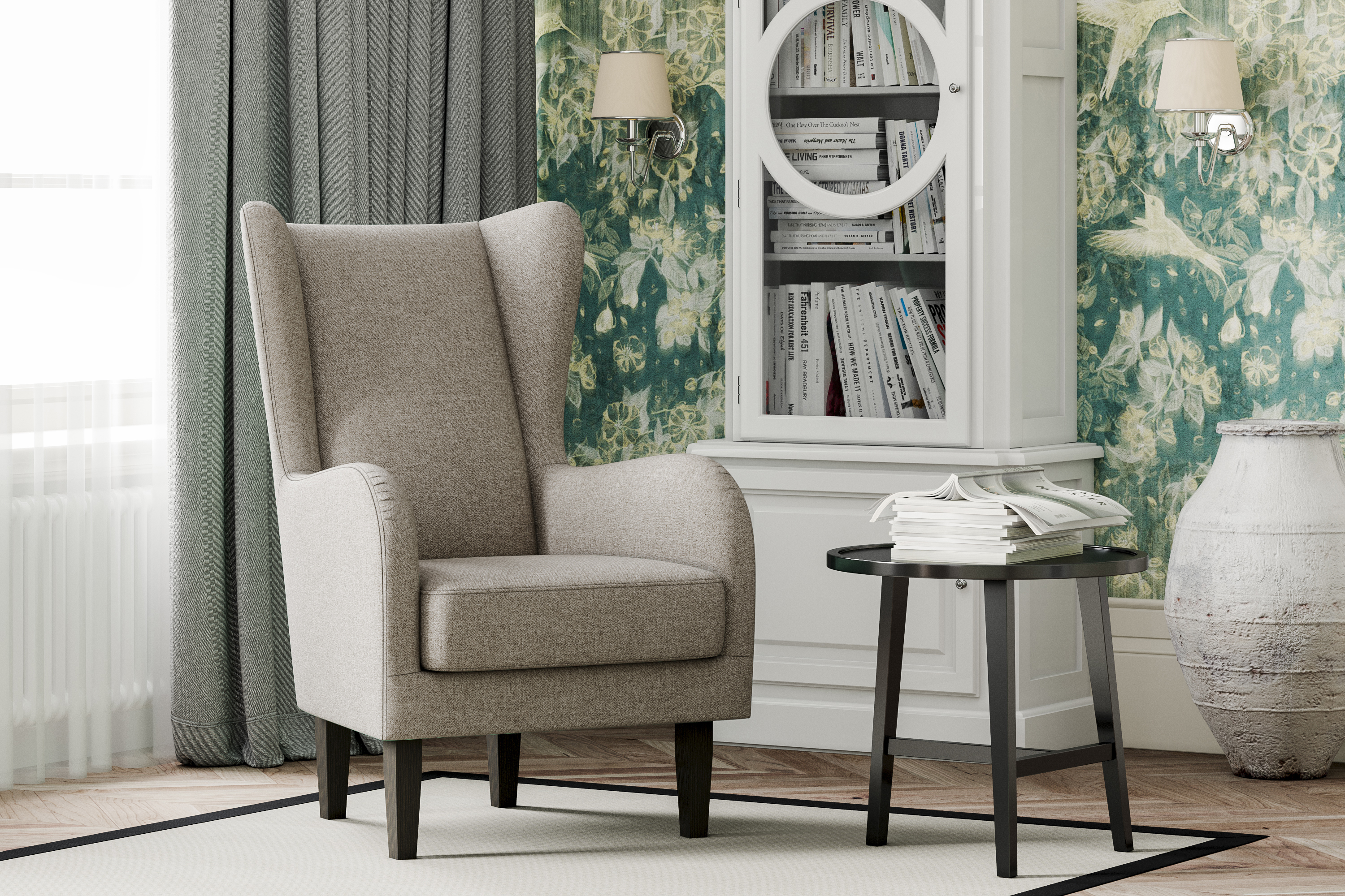 Изображение товара Кресло Silva Шеффилд 72x112x95 см рогожка цвет коричневый