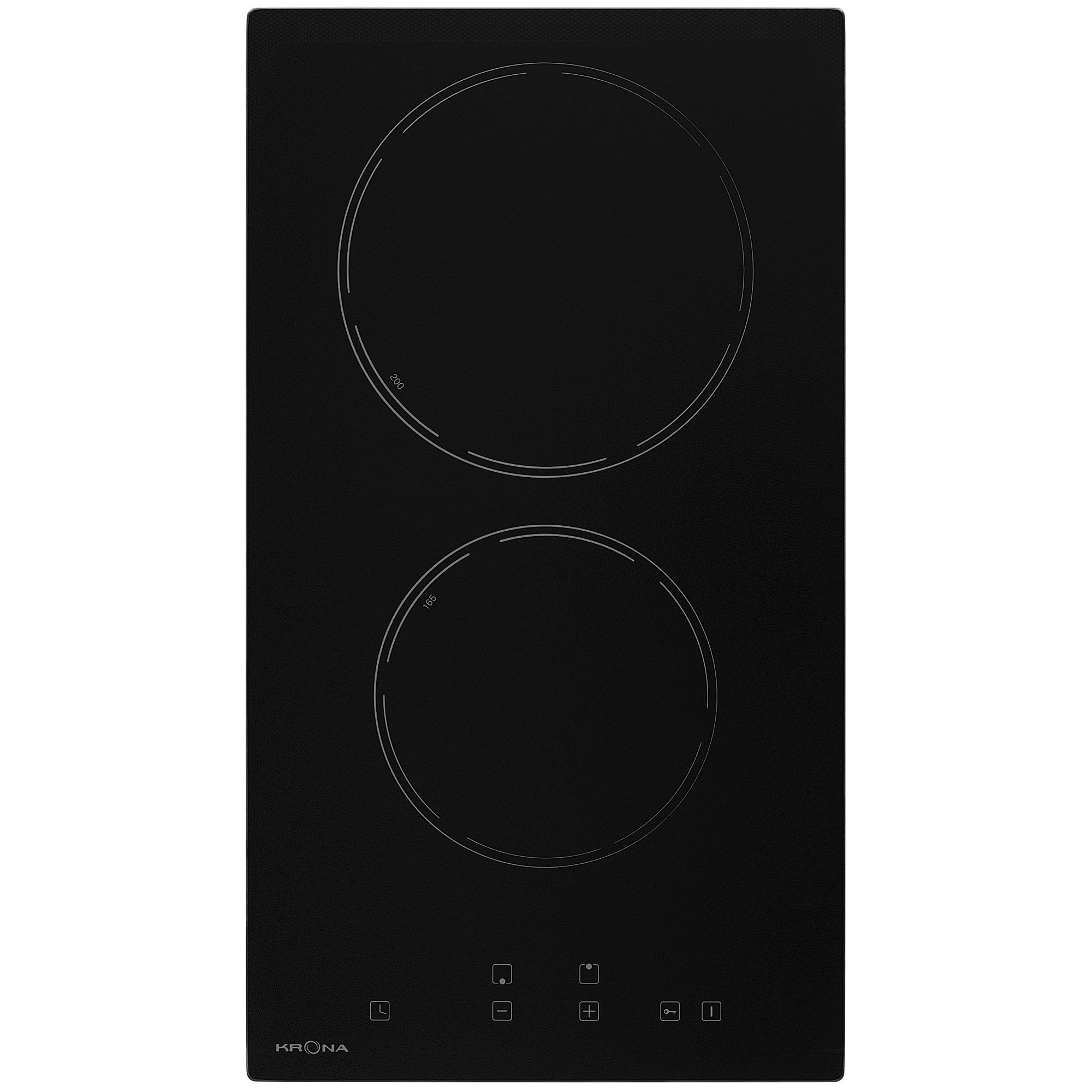 Изображение товара Электрическая варочная панель KRONA EDEL 30 BL TK 2 конфорки черный матовый