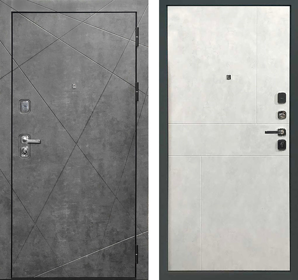 Изображение товара Входная дверь Двери Регионов Прогресс правый 205x86см светлый бетон/темный бетон