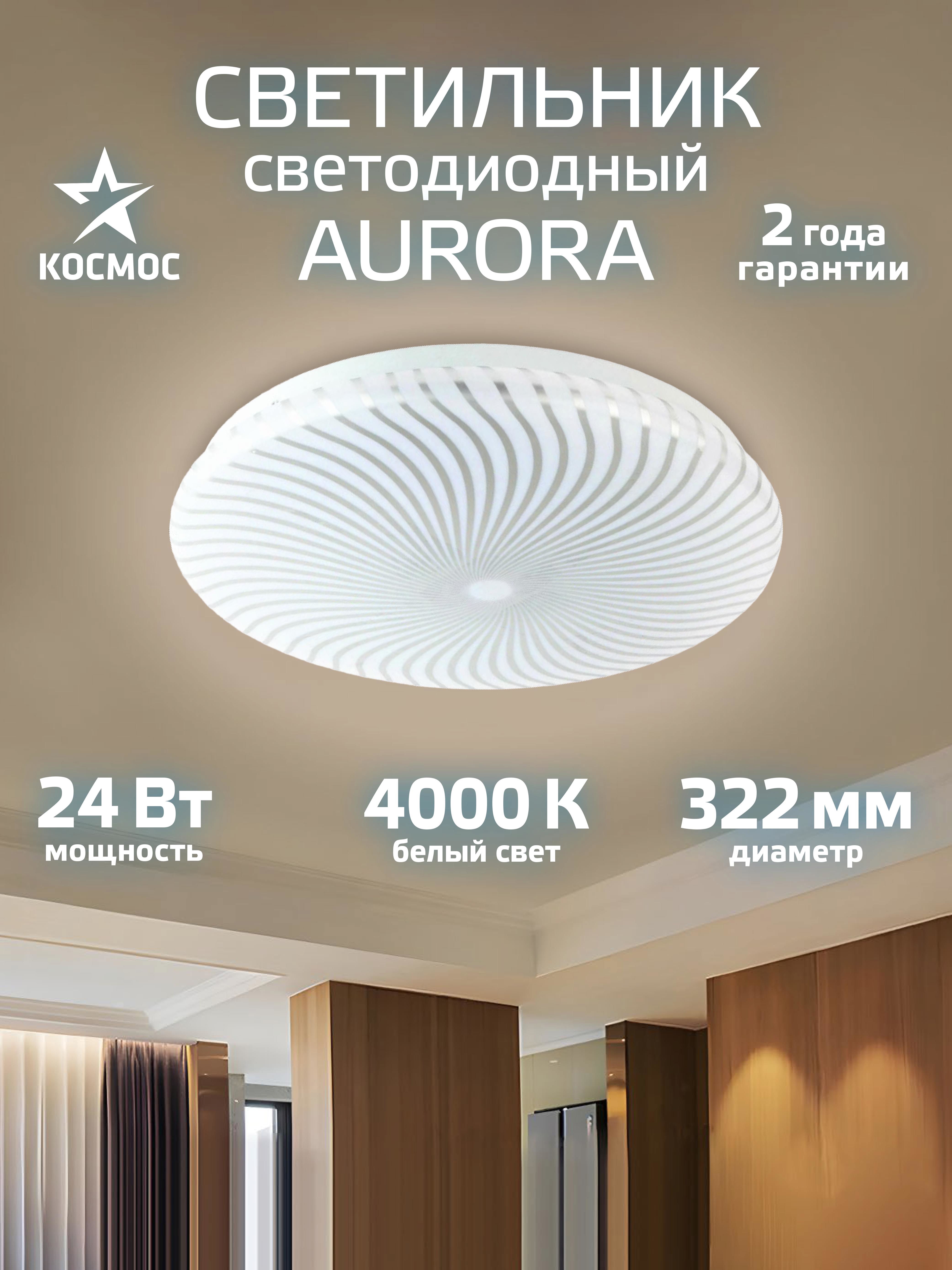Изображение товара Светильник настенно-потолочный светодиодный Космос Aurora 24W 4000K neutral white