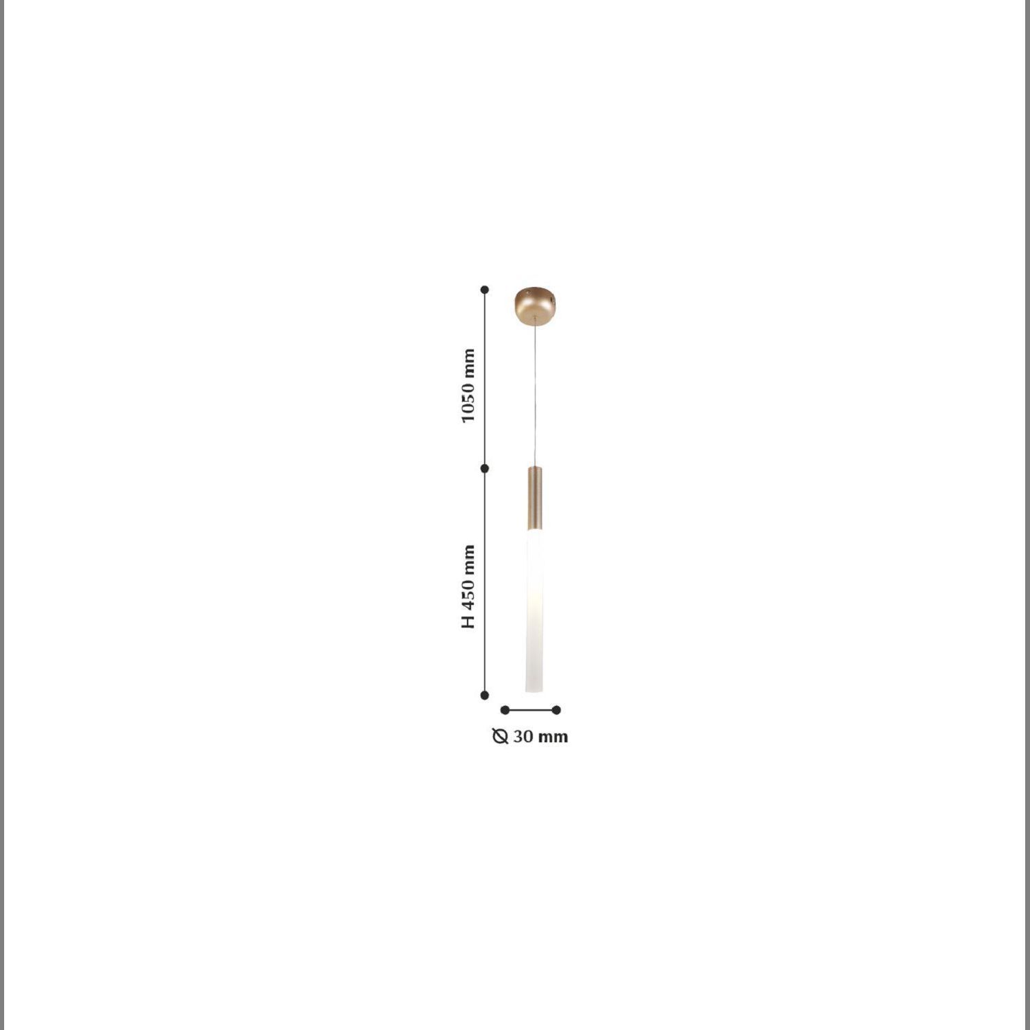 Изображение товара Подвесной светодиодный светильник Favourite Tibia 2217-1P для натяжных потолков золотистый