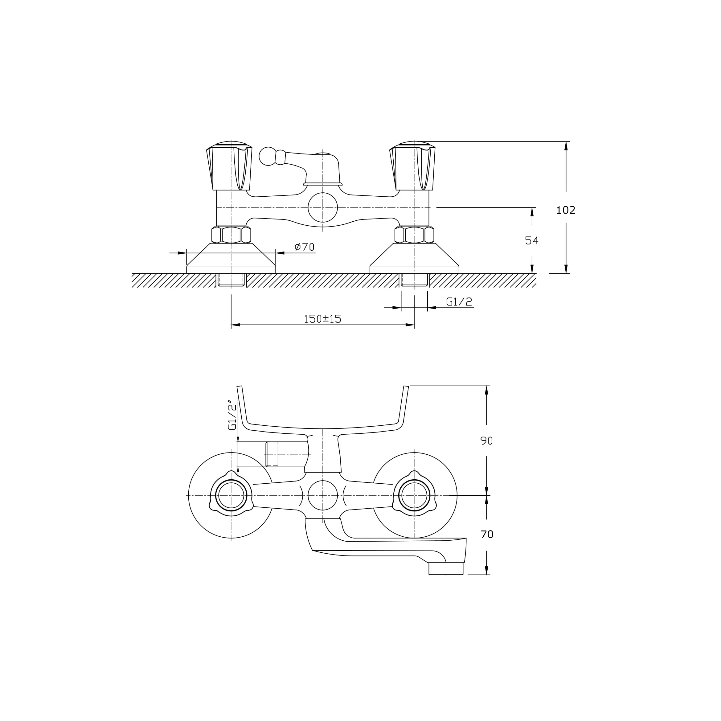 Изображение товара Смеситель для ванны Rush PI7950-44