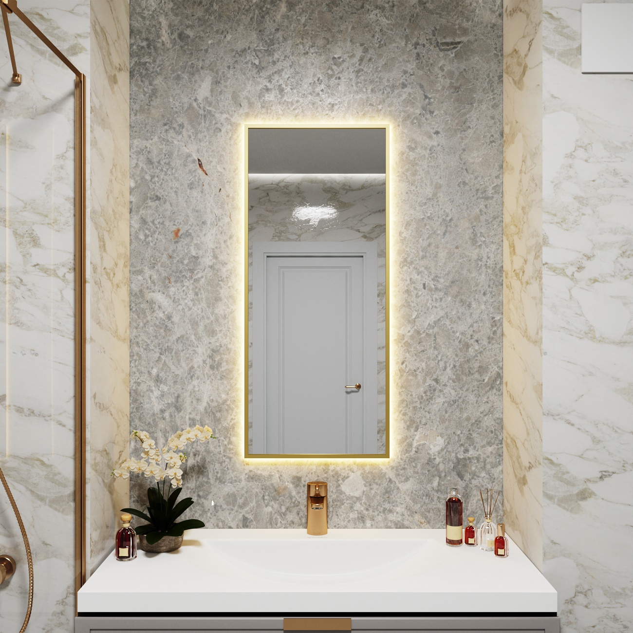 Изображение товара Зеркало со встроенной подсветкой One mirror 10040зст 40x100 см Изображение товара Зеркало со встроенной подсветкой One mirror 10040зст 40x100 см