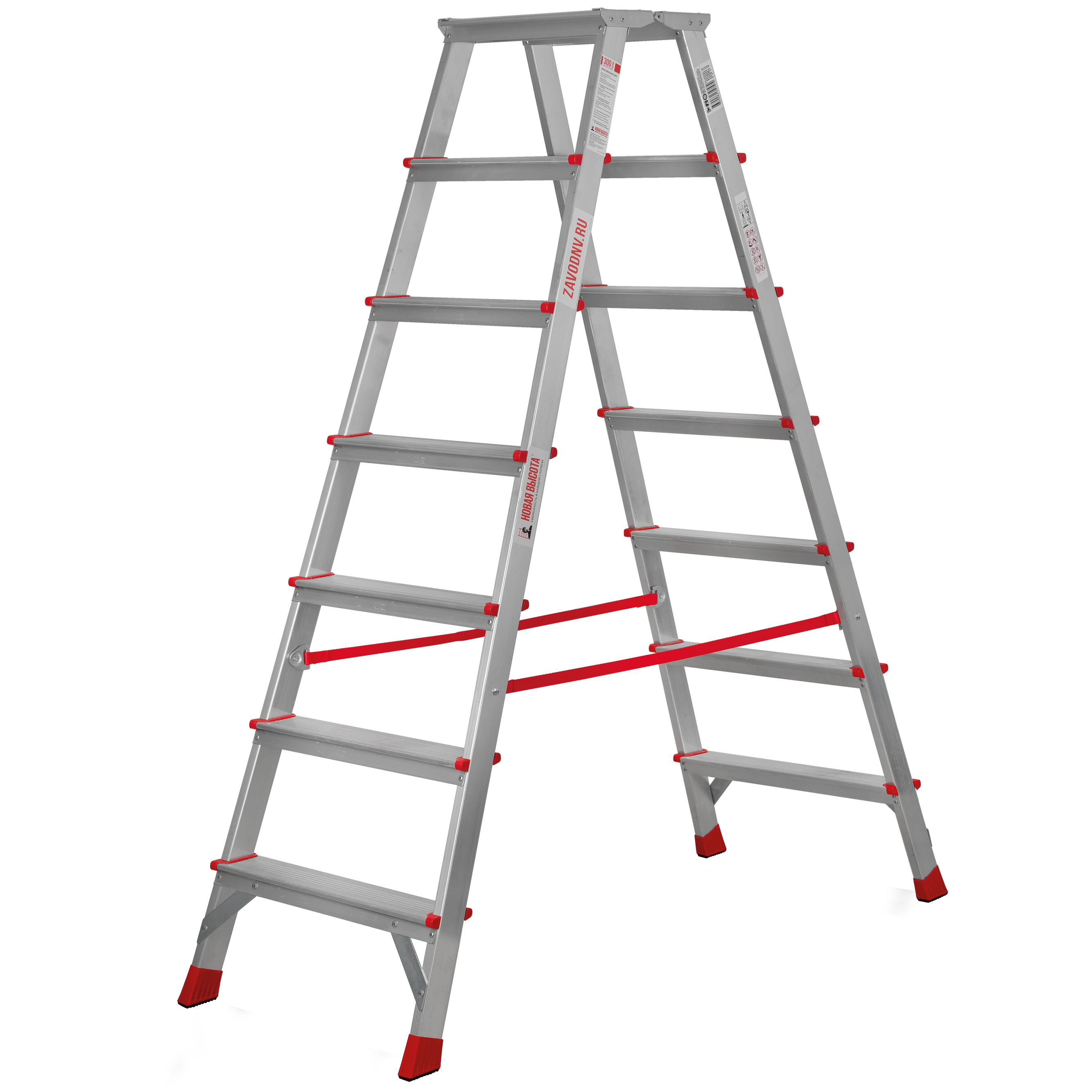 Изображение товара Алюминиевая стремянка Новая Высота NV 3127 7 ступеней груз 225 кг Россия