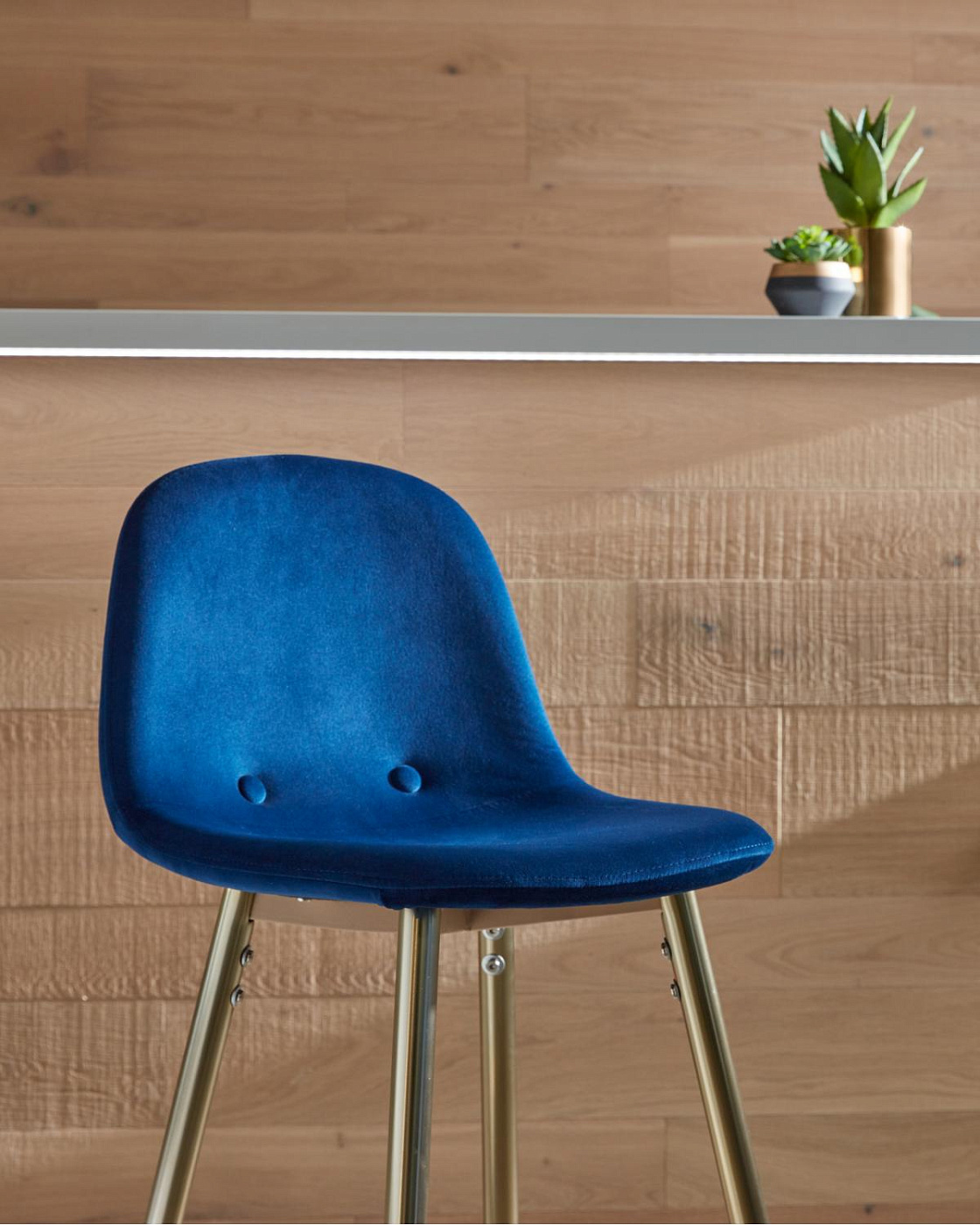 Изображение товара Стул барный La forma Nilson 67121 48x101 см цвет синий