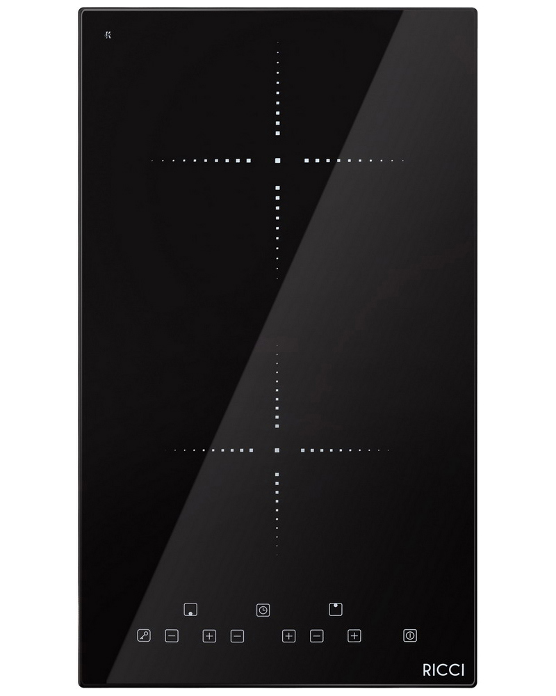 Изображение товара Электрическая варочная панель Ricci KS-C 23503 28.8 см 2 конфорки цвет черный