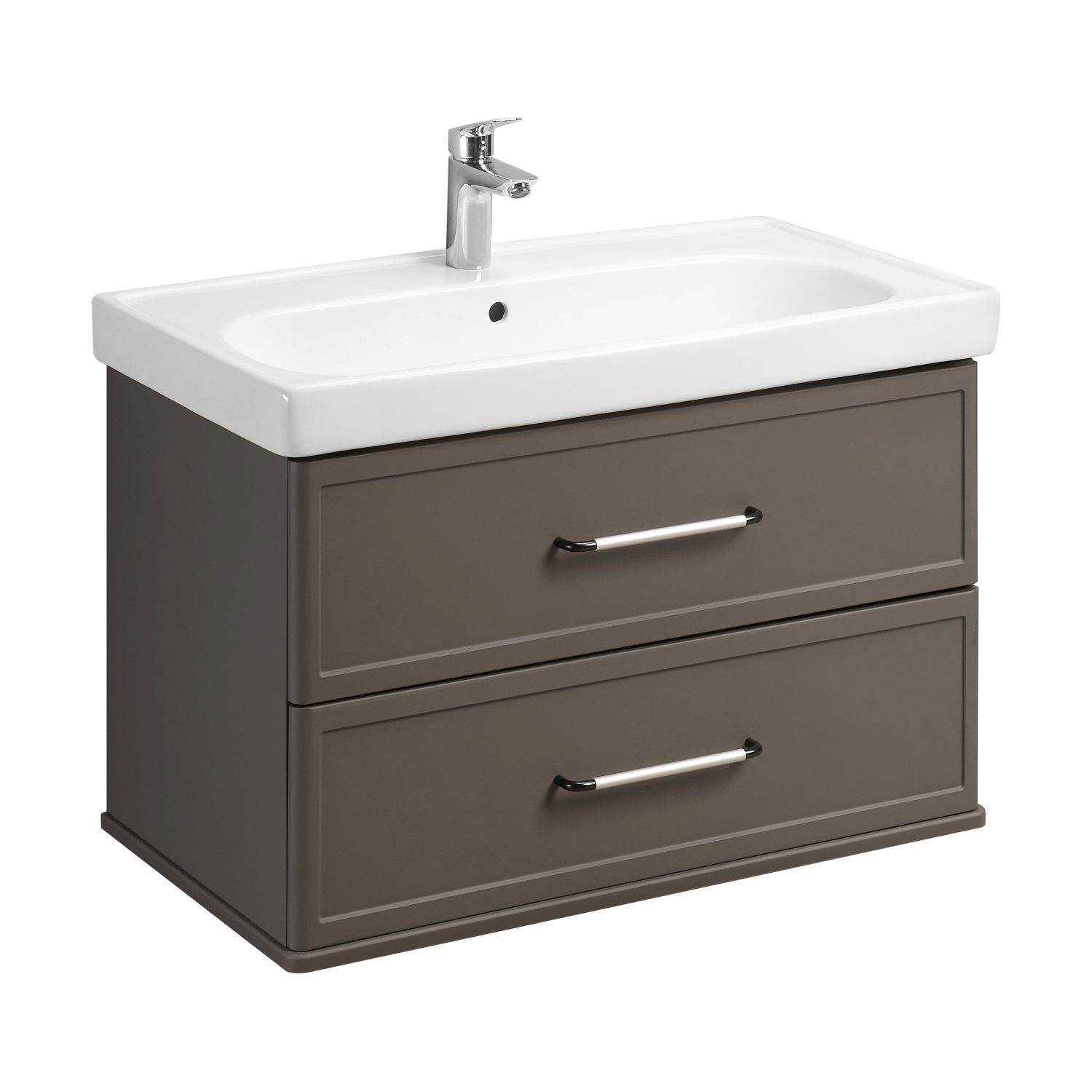 Изображение товара Тумба под раковину подвесная Aquaton 1A2863K1NCR30 81.8см цвет коричневый, с раковиной