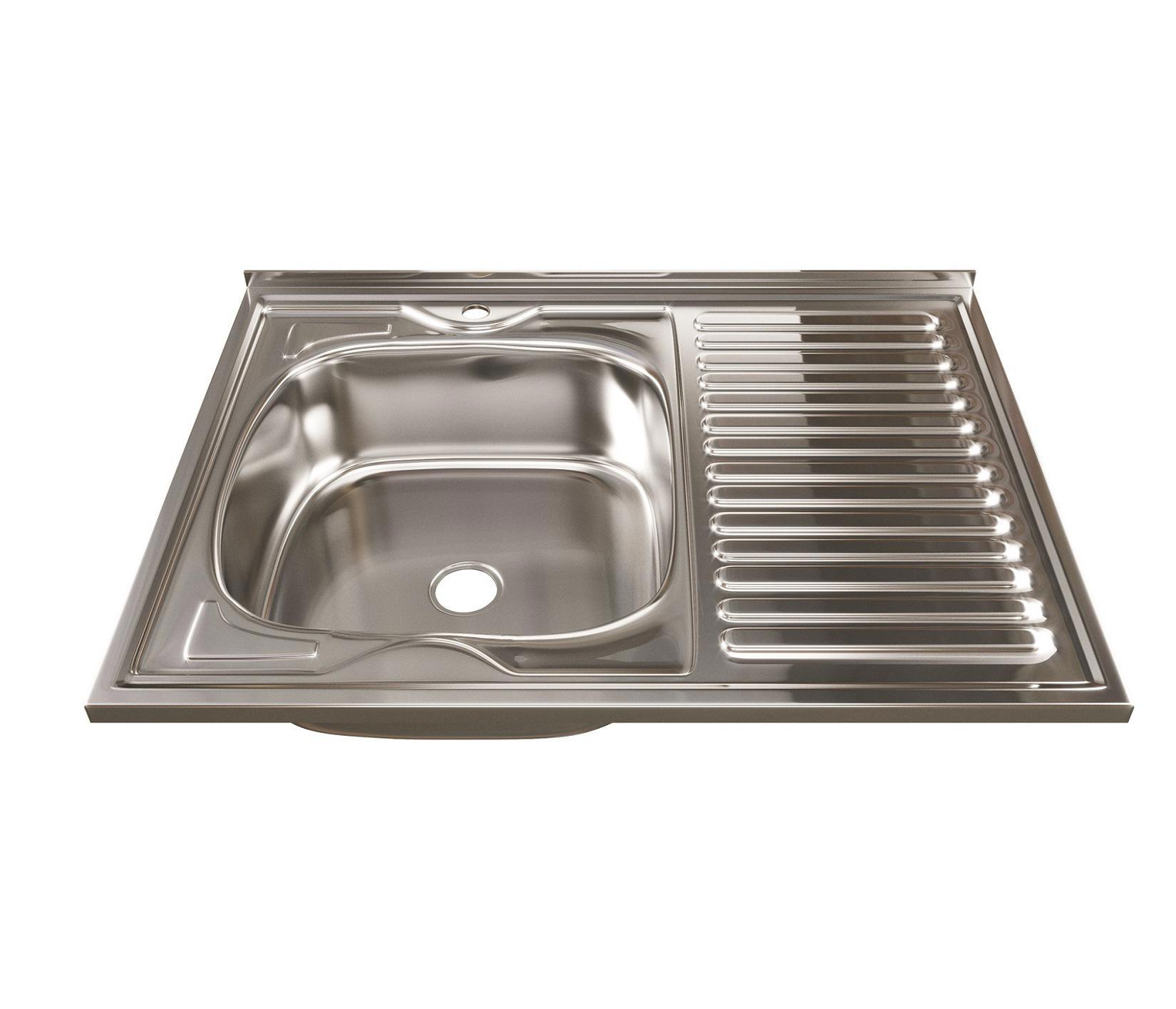 Изображение товара Накладная кухонная мойка Mixline 527970 80x60 см нержавеющая сталь хром