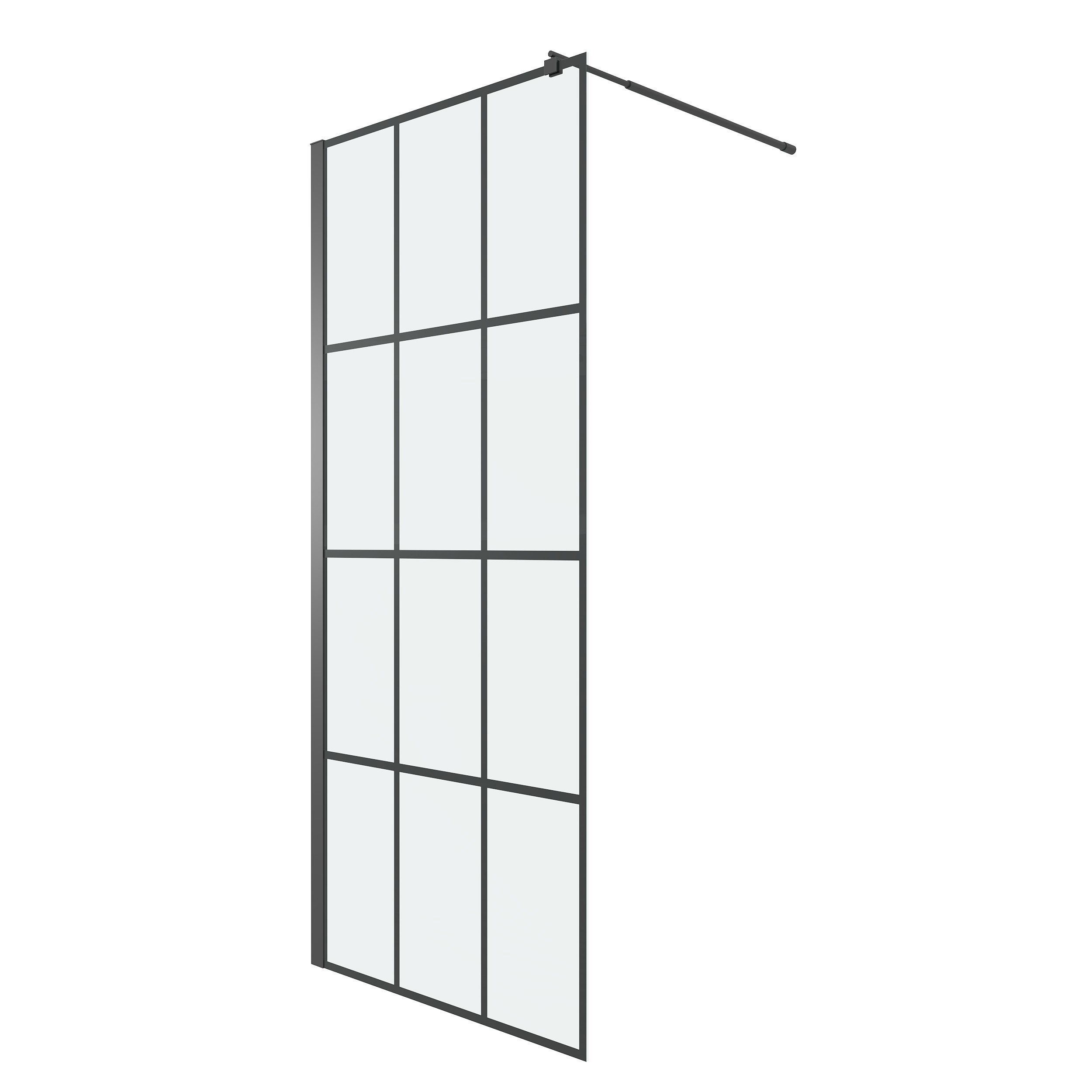Изображение товара Душевая перегородка Niagara Eco NG-552-80BLACK 80x190 см черный профиль