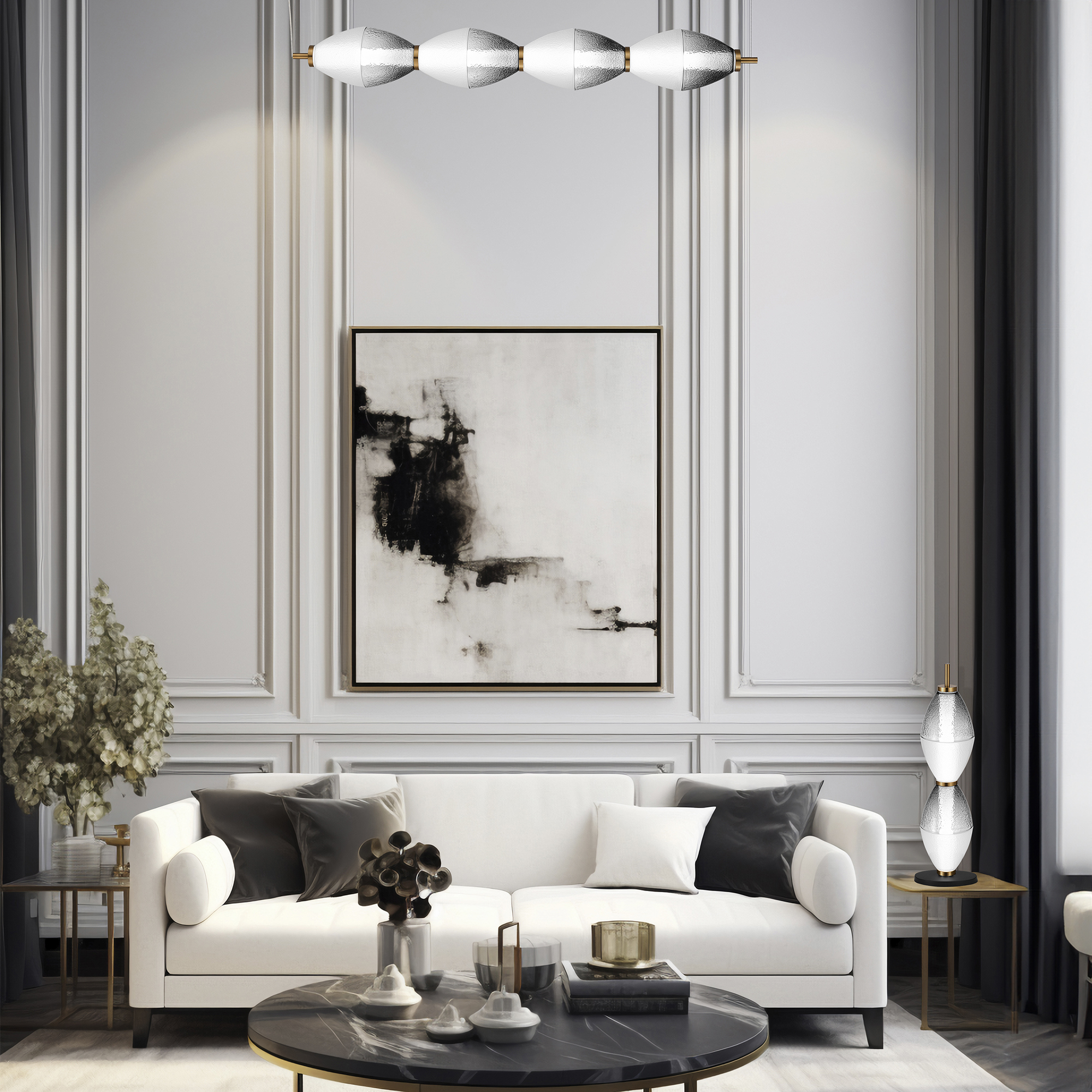 Изображение товара Светильник подвесной светодиодный St luce Ice Sl6130.403.24 10 м² теплый белый (желтый) свет цвет черный