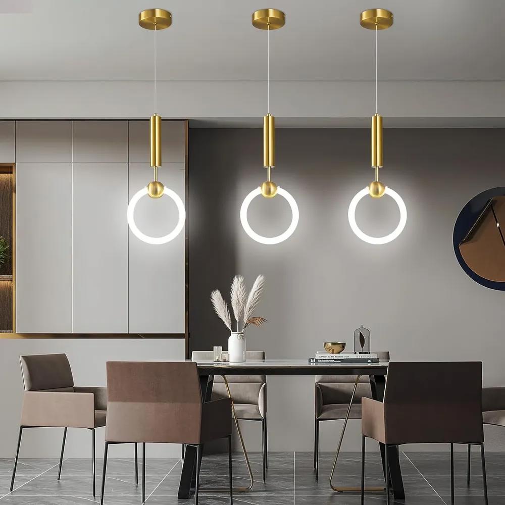 Изображение товара Подвесной светодиодный светильник Лучи Мелодия света 000077218, стиль неоклассика, золотой