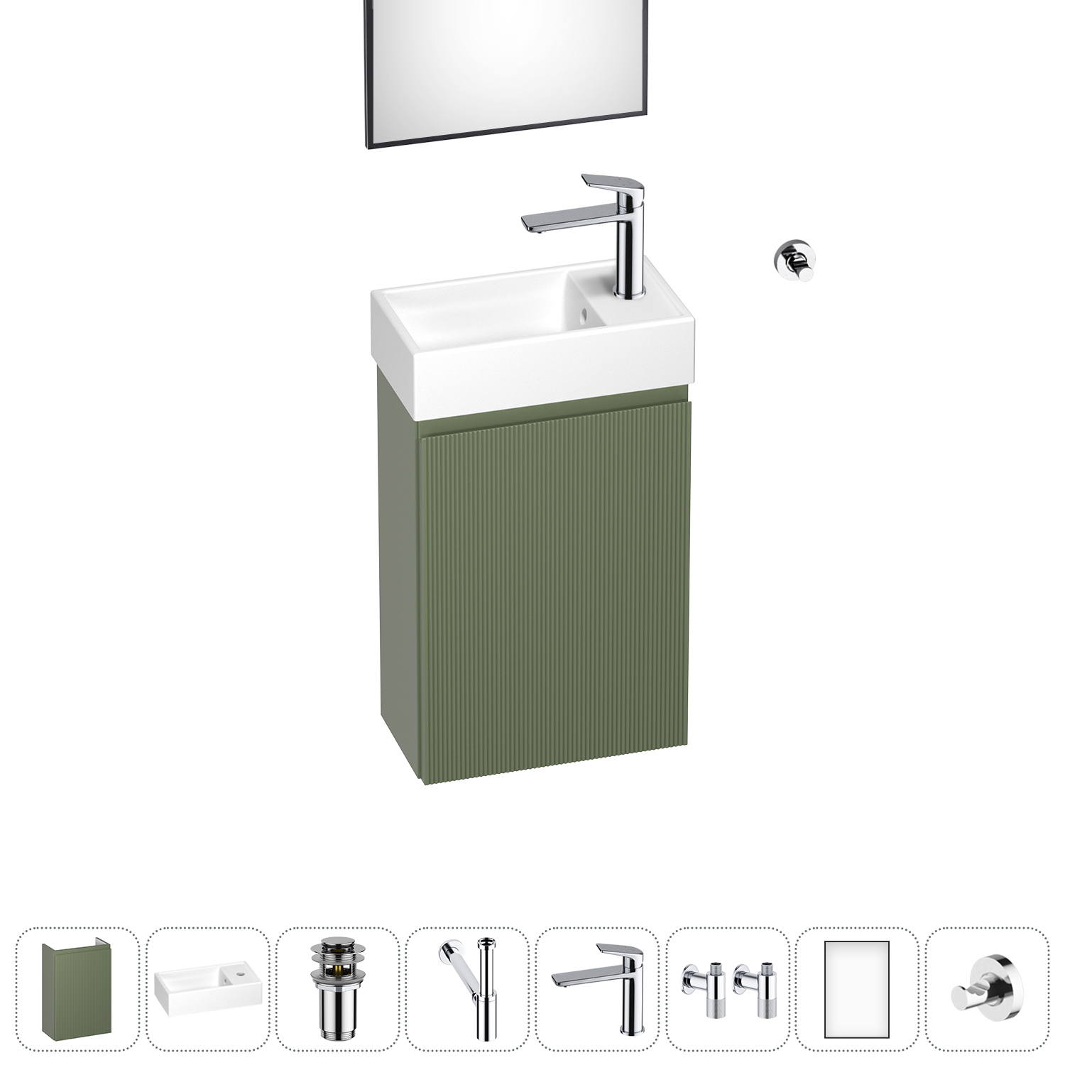 Изображение товара Тумба с раковиной подвесная Wellsee WC Area 20216925R для ванной